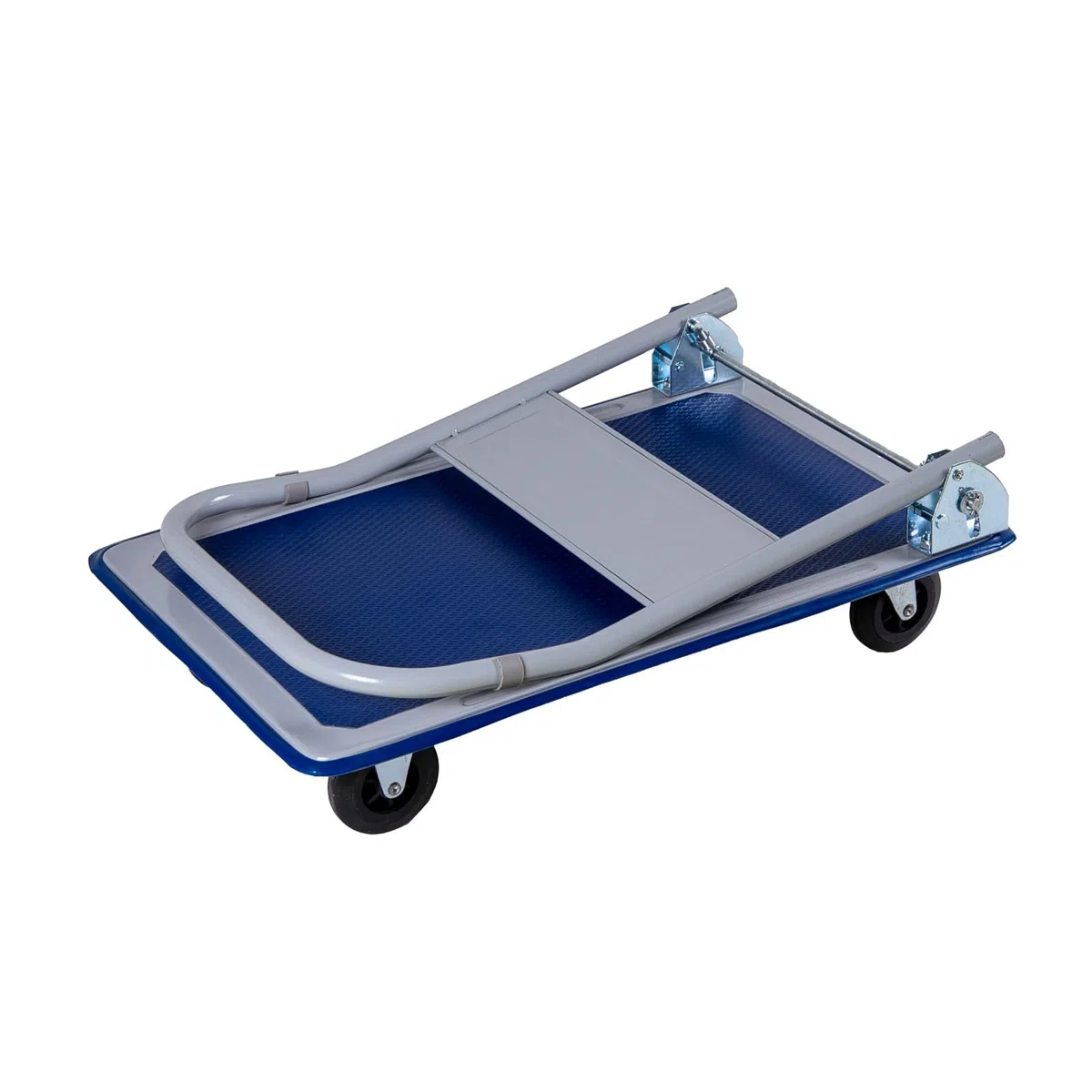 Carro de plataforma plegable con capacidad de carga de 150 kg | carro de transporte con placas | neumáticos de goma antideslizante, ruedas giratorias, bordes de goma, ayuda de transporte para mudanzas