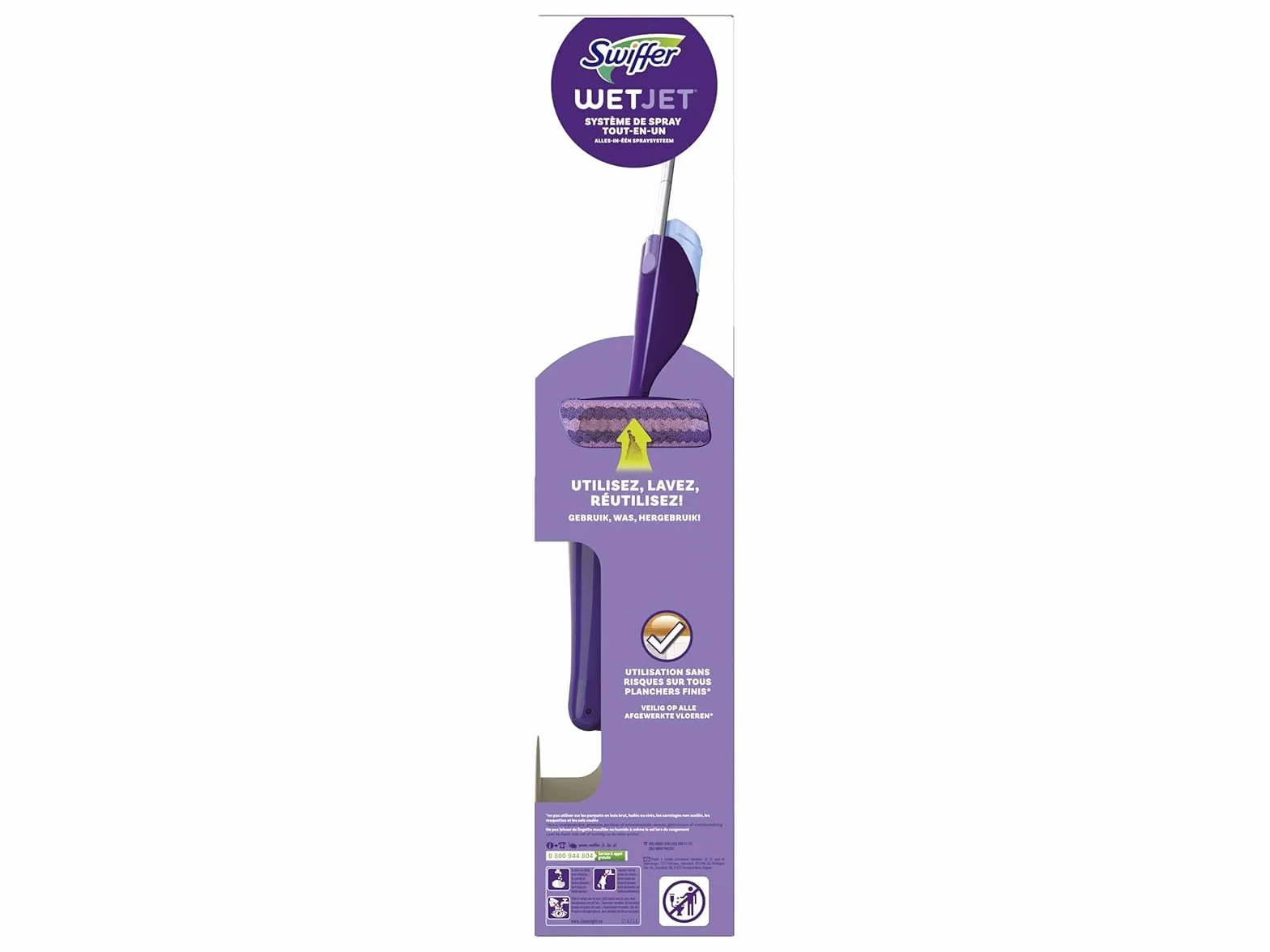 Swiffer WetJet - Kit de arranque para todo tipo de suelo con escobillas, solución limpiadora y toallitas, elimina la suciedad incrustada sin residuos