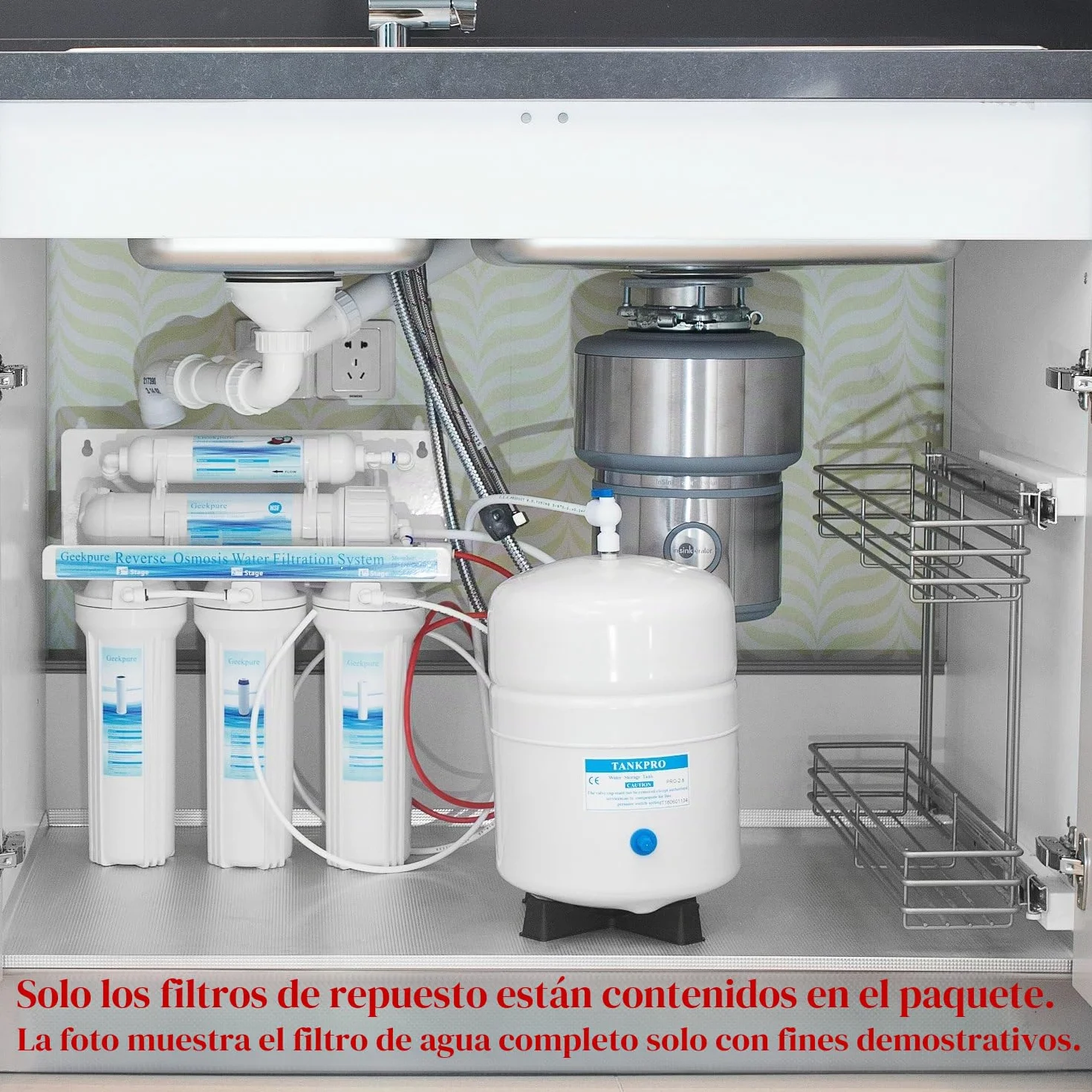 Geekpure Universal Compatible 100 GPD membrana de ósmosis inversa replacement - NSF Certificado elimina 98% de contaminantes en agua (1)