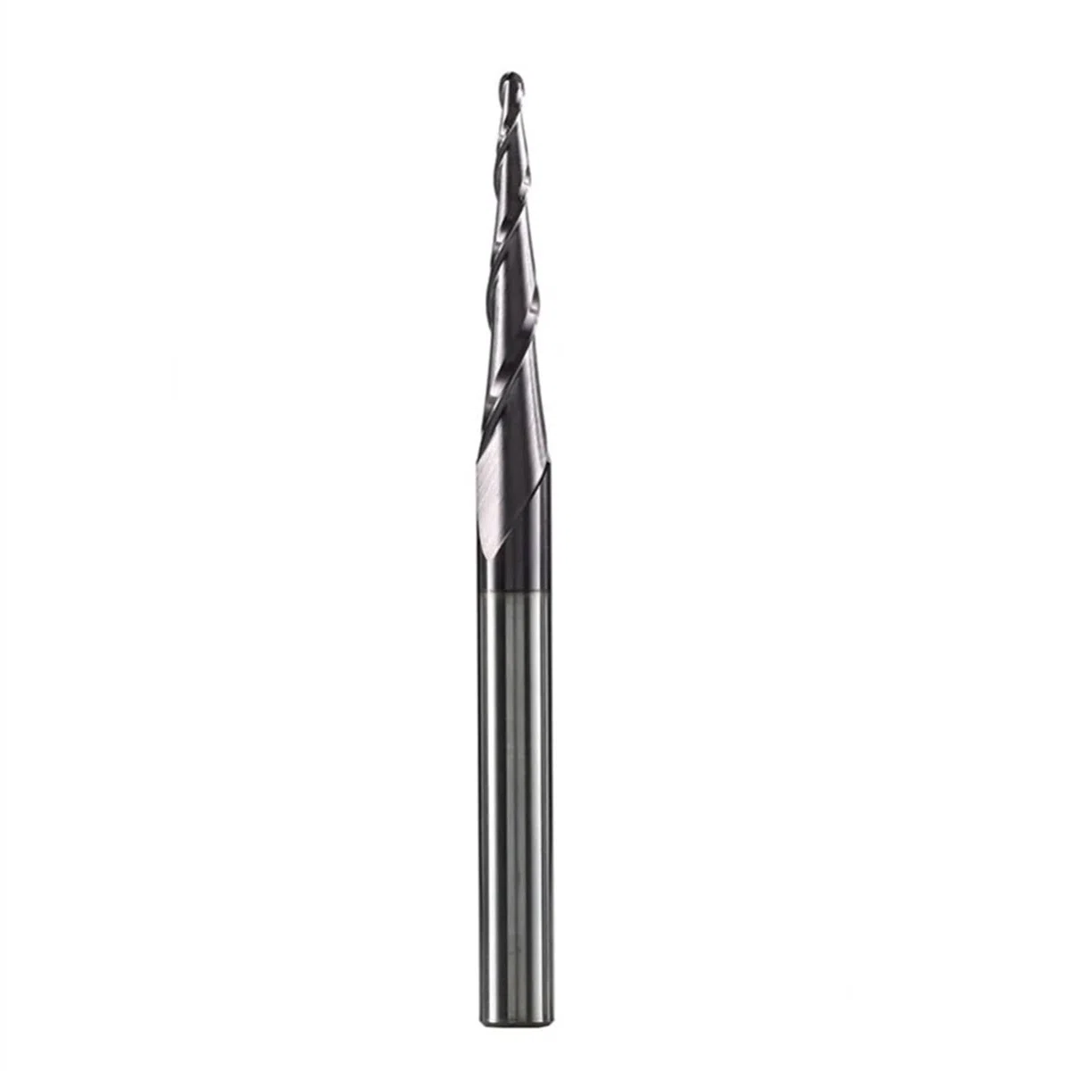 Fresa de extremo de punta de bola cónica, vástago de 3.175mm - 8mm, fresa de extremo de carburo de tungsteno, fresa de Metal y madera cónica CNC, 1 Uds. (Size : R2.0-47-D8-TiAlN)