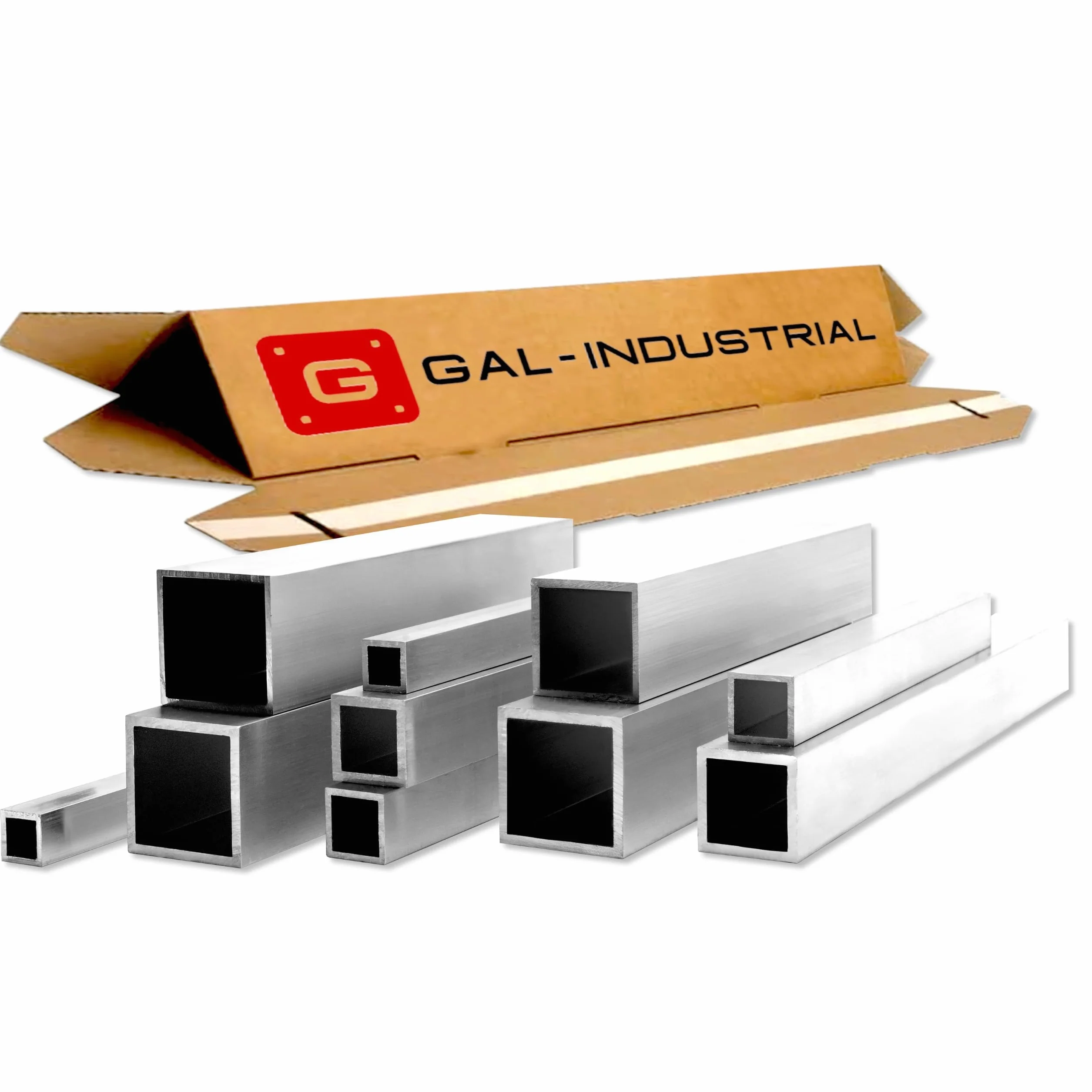 Tubo Cuadrado de Aluminio 40x40x2 mm 200 cm Perfil EN AW-6060