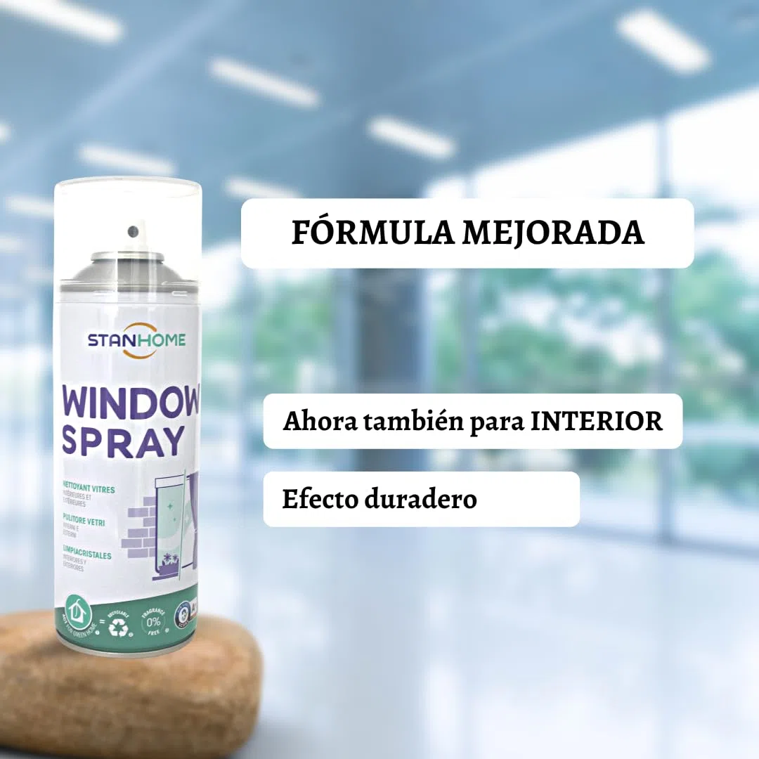Stanhome limpiacristales Windows Spray - Multiusos para Ventanas, Espejos, Mamparas, Vidrio, Lunas - Elimina grasa y suciedad sin dejar marcas - Nuevo Formato, Fórmula Mejorada (400ml) (6)
