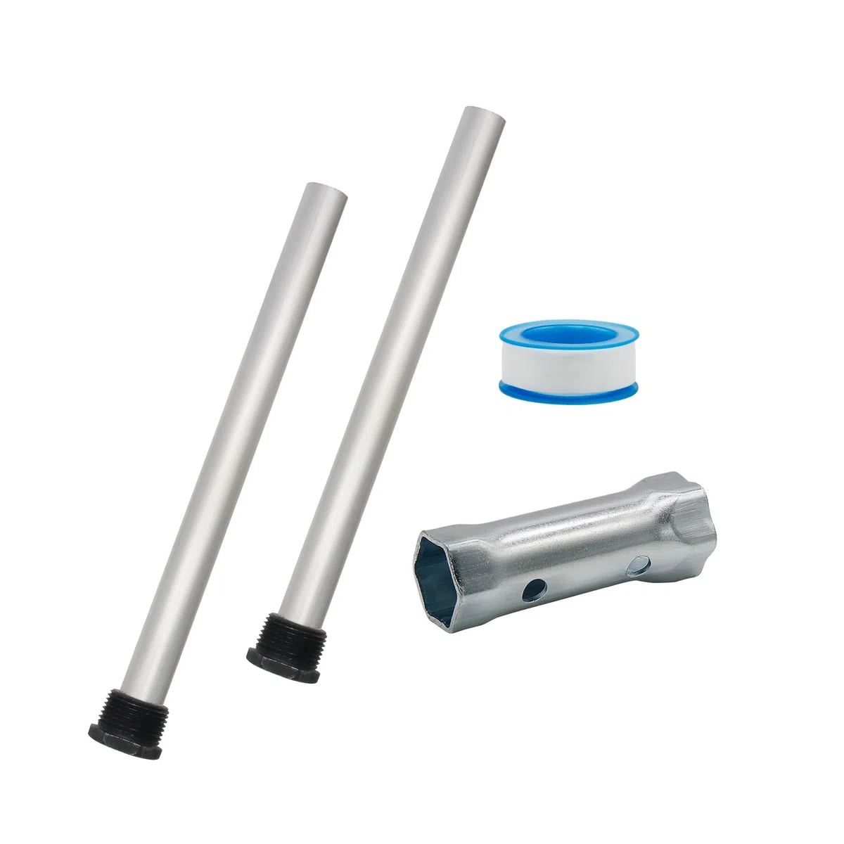 Varilla de ánodo para calentador de agua para caravana, paquete de 2 unidades para tanque de agua caliente, varilla de ánodo de aluminio para Suburban y Morflo – 9.25 pulgadas de largo y 3/4 pulgadas
