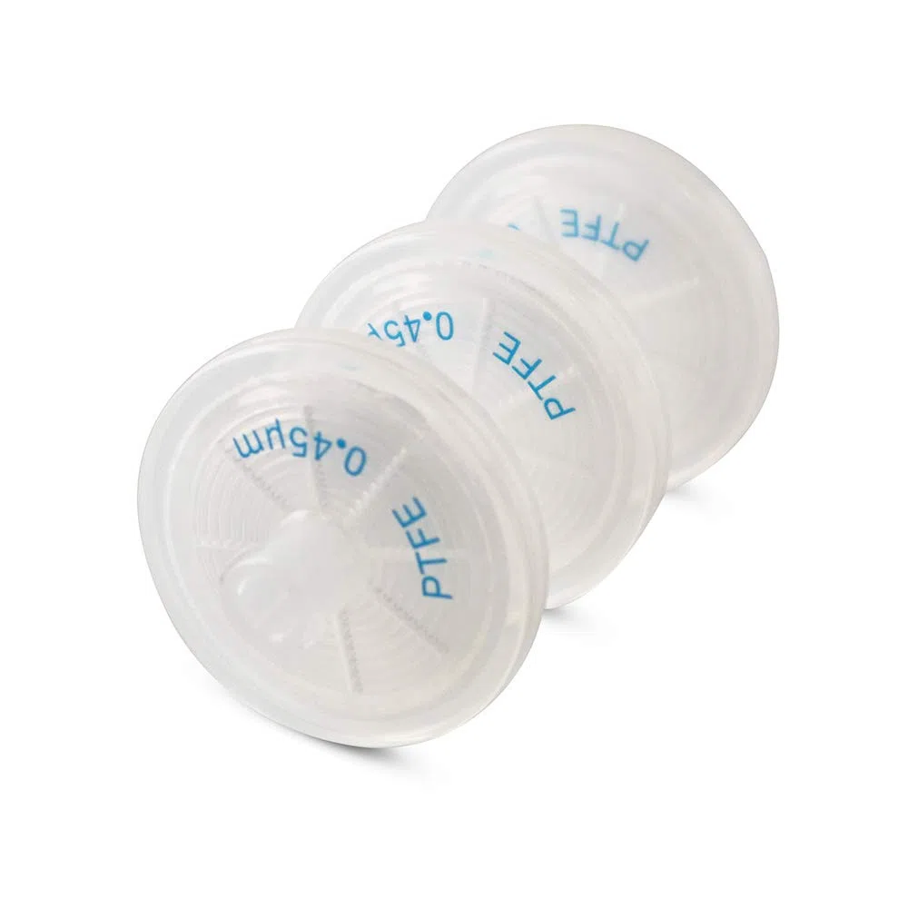 Biotechnology - Filtros de jeringa hidrofóbicos de PTFE (25 mm de diámetro, 0,45 μm, tamaño de poro para filtros de laboratorio