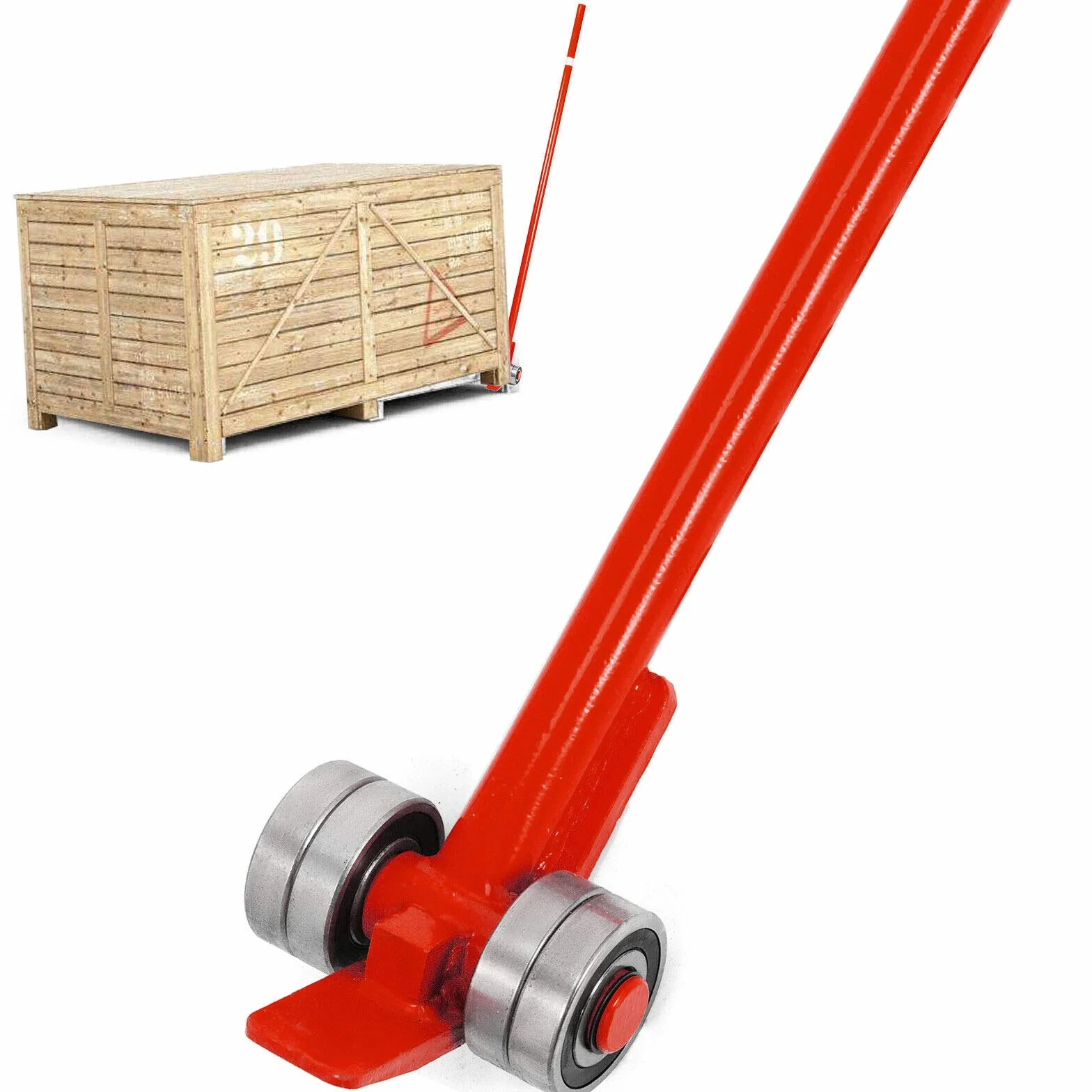 VEVOR Barra de Palanca Carga de 3 T Barra Elevadora con Ruedas de Transporte de Gran Capacidad con Asa Ergonómica de Acero 1,5 m de Longitud Total 1,6 m Ligera y Portátil para Levantar Cargas Pesadas
