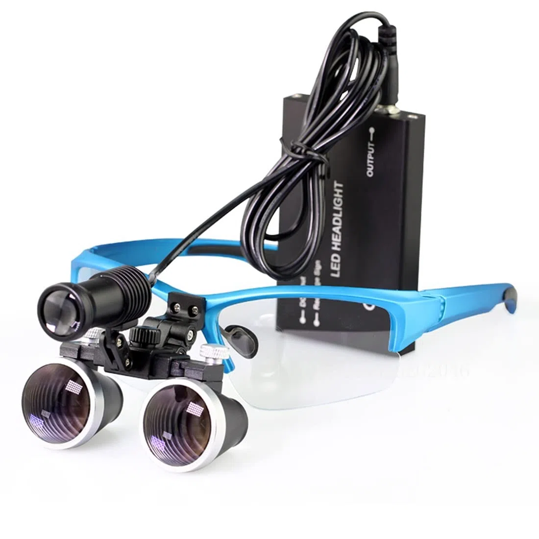 Lupa Quirúrgica Dental con Luz LED 2.5X / 3.5X, Gafas Binoculares con Ajuste Bidireccional y Diadema, Lupa Médica con Amplio Campo de Visión y Profunda Distancia de Trabajo