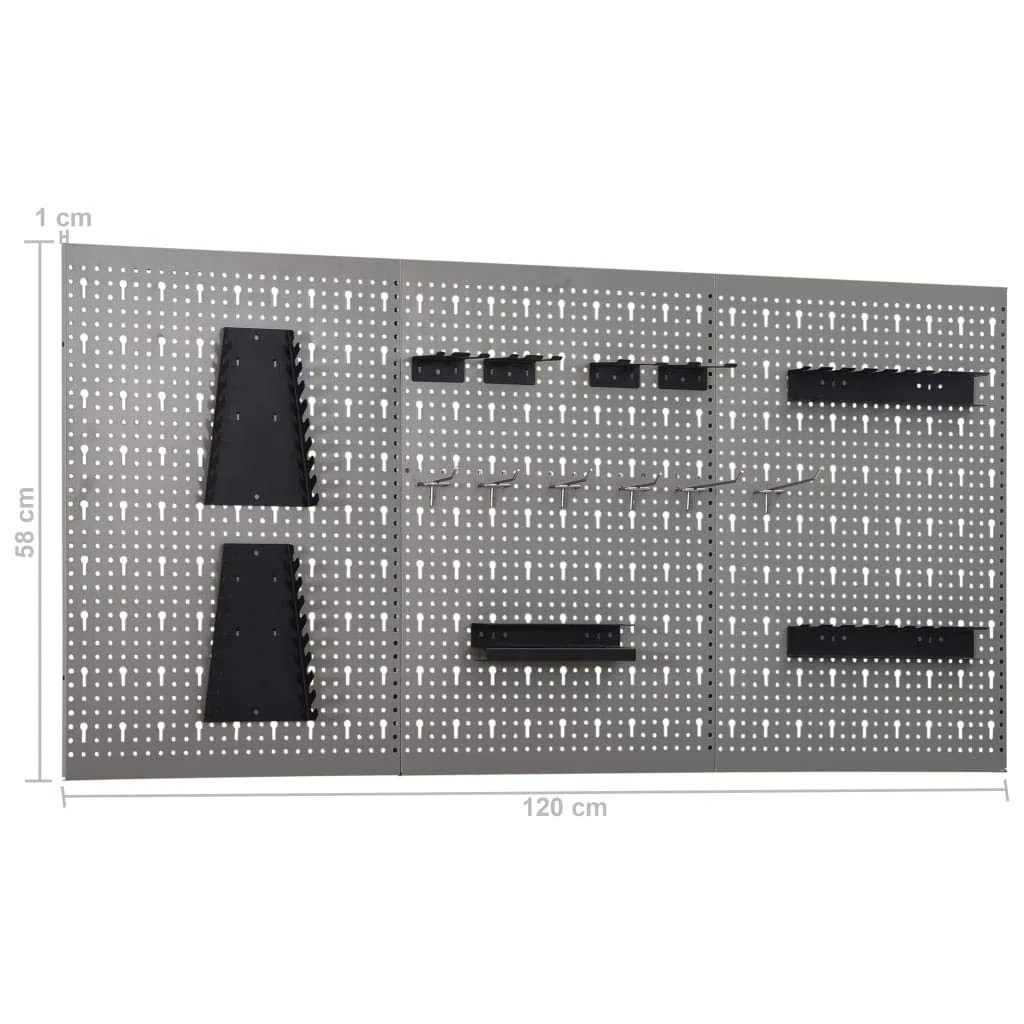 Mobili Banco de trabajo con 3 paneles de pared, banco de trabajo para garaje taller O1 decoración de muebles dormitorio