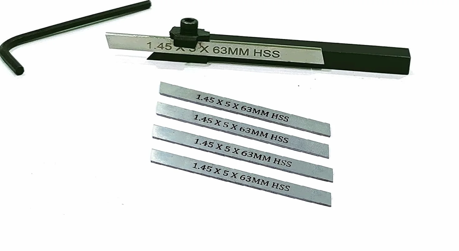 Mini portaherramientas de corte Unimat Seig Emco Proxxon Grizzly vástago 6 mm 4 cuchillas