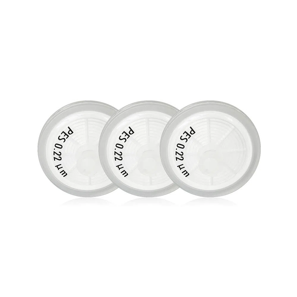 Filtros de jeringa PES Membrana no esterilizada Diámetro 25mm Tamaño de poro 0.22μm para filtros de laboratorio [CASO DE 100pcs] por Allpure Biotechnology (PES-25mm-0.22μm)