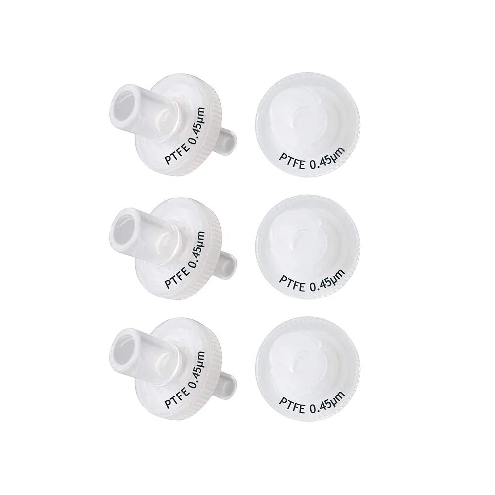 Biotechnology Filtros de jeringa de PTFE hidrofóbicos de 13 mm de diámetro 0,45 μm de tamaño de poro para filtración industrial [caja de 100 piezas] (PTFE-13 mm-0,45 μm)