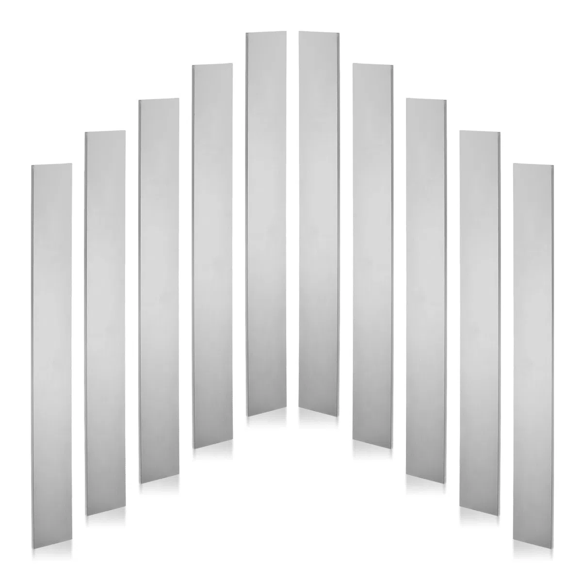 PATIKIL 10 Paquete de Acero 12L14 para Fabricación de Cuchillos Barra Plana de Acero Laminado en Caliente de 12" x 1-1/2" x 1/8" para Hoja de Metal en Blanco DIY