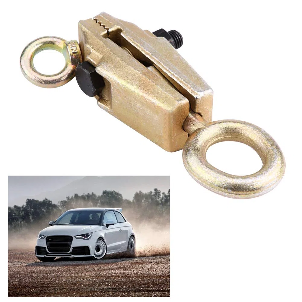 5 Tonos Top Straight Autotensante Tracción Marco Soporte de reparación de carrocería, abrazadera de tracción de acero cromado de 2 vías auto-tensor, -, Compacto