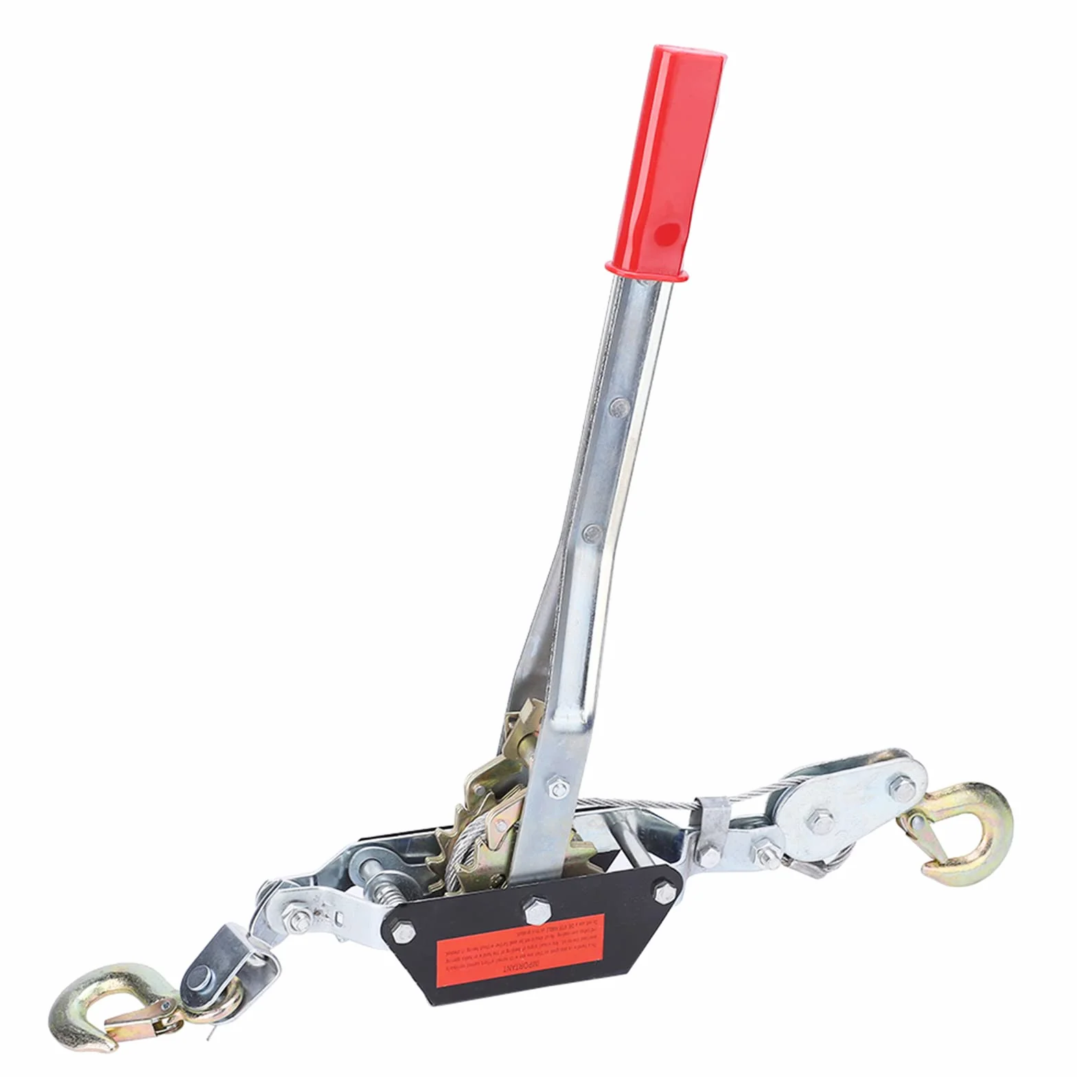 Extractor de Cable de Alimentación, Engranajes Dobles, Servicio Pesado, 2 Toneladas, con 2 Ganchos, Elevación Automotriz