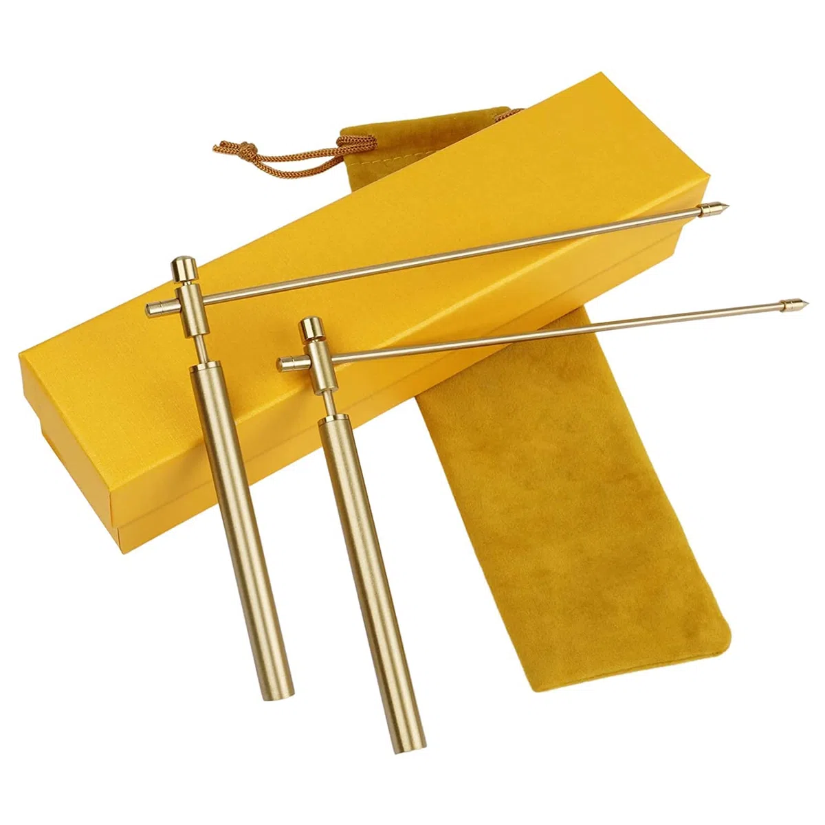 Cobre Varillas Radiestesia, Cobre Sólido y Varillas de Latón para Radiestesia para Rastreando Energía Espiritual, Cacería de Fantasmas, Adivinación, Localizar Objetos Perdidos o Preguntas de Sí/No