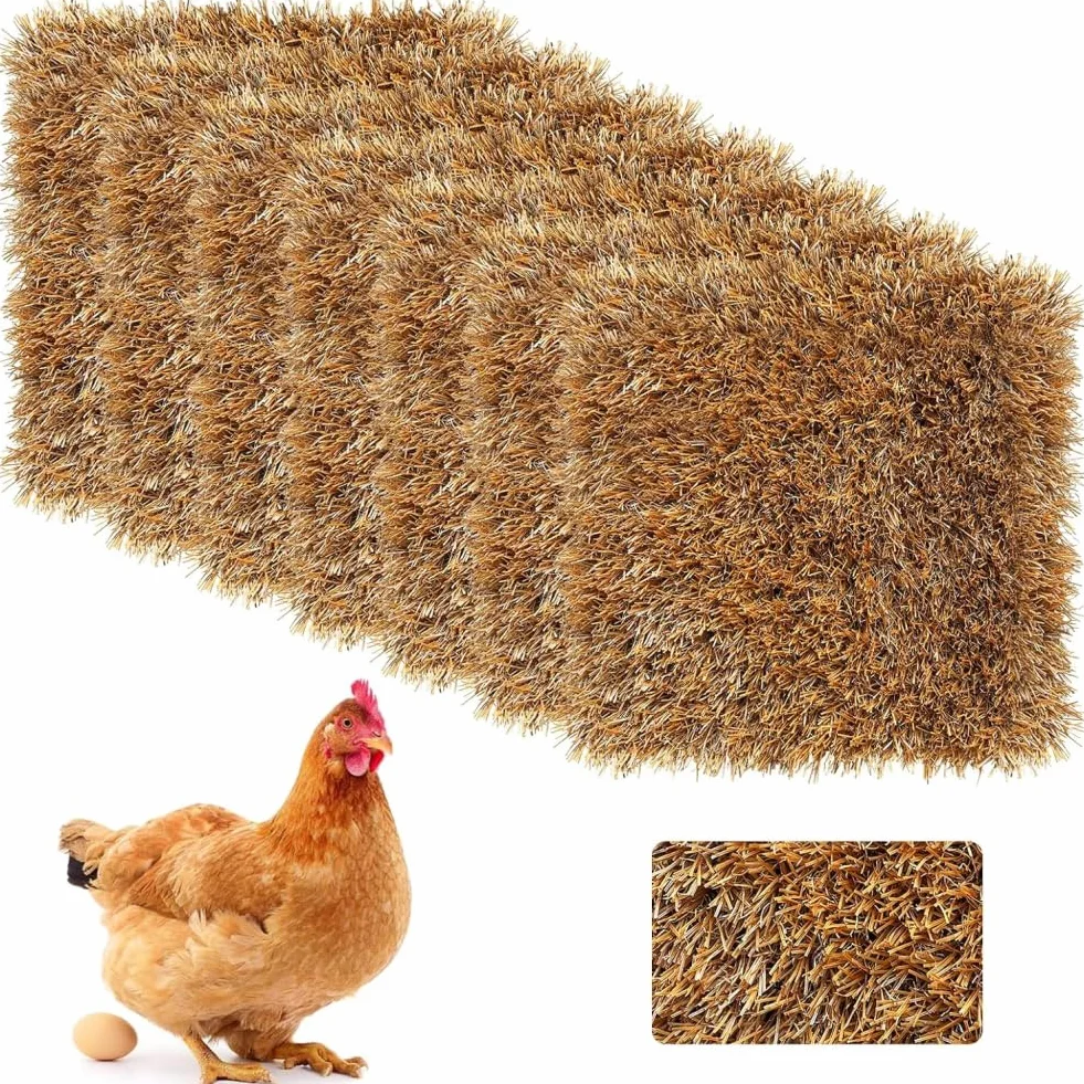 Almohadillas para Cajas Nido para Gallinas 12''x12'' Lavables de Hierba Simulada