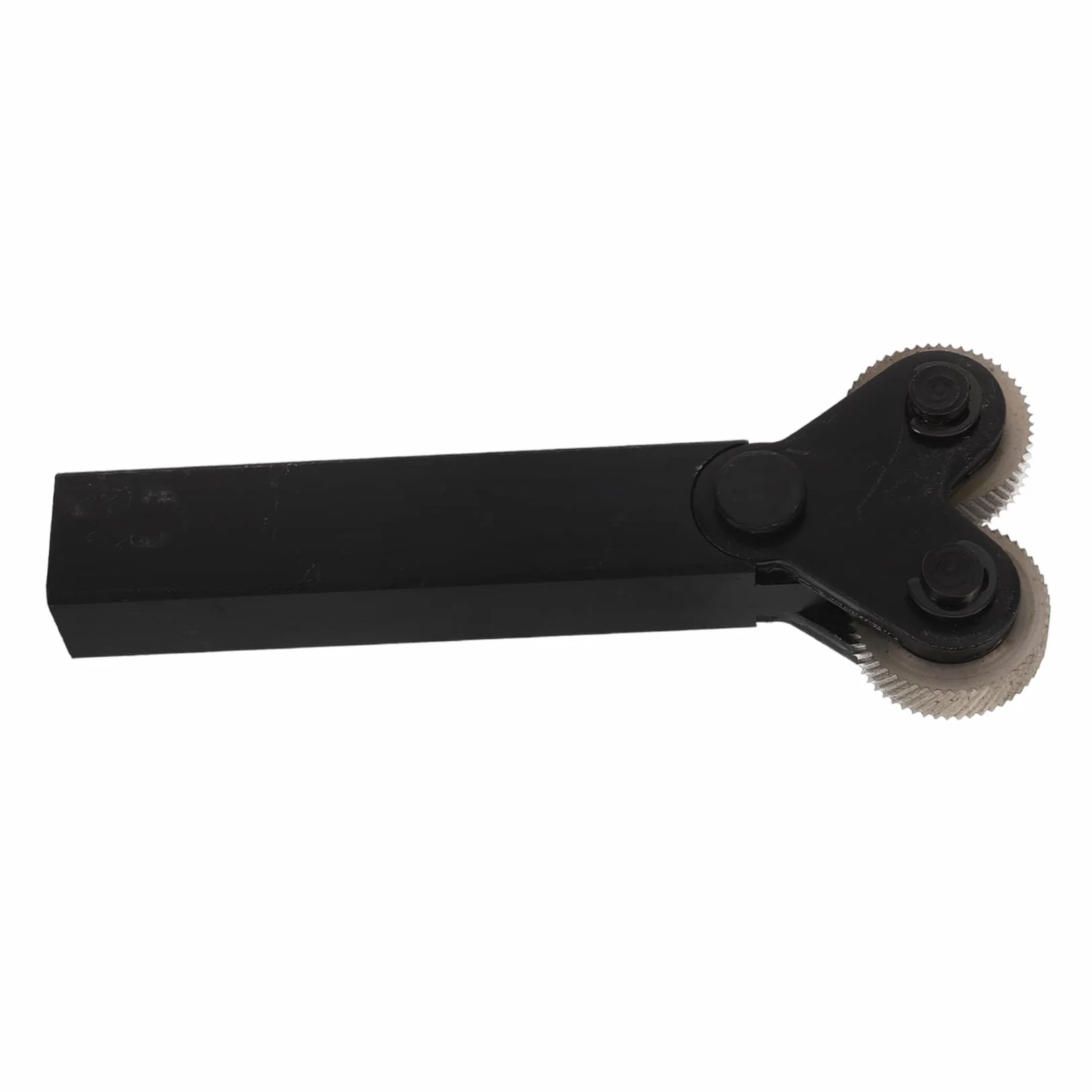 Homoyoyo Herramienta de Torno de Moleteado de Acero Negro, Rueda Doble para Metalistería en Aluminio y Cobre