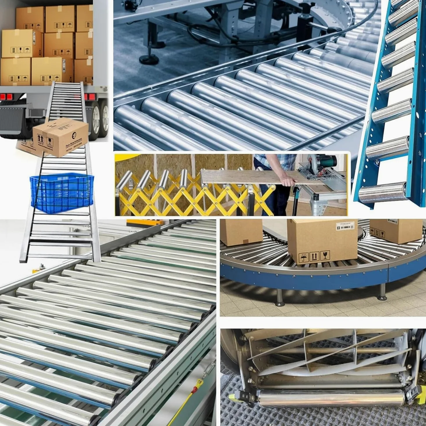 Juego de 4 rodillos transportadores de acero inoxidable de 25 mm de diámetro, 300 mm de longitud, rodillos de repuesto industriales para transmisión de fábrica, duraderos y eficientes