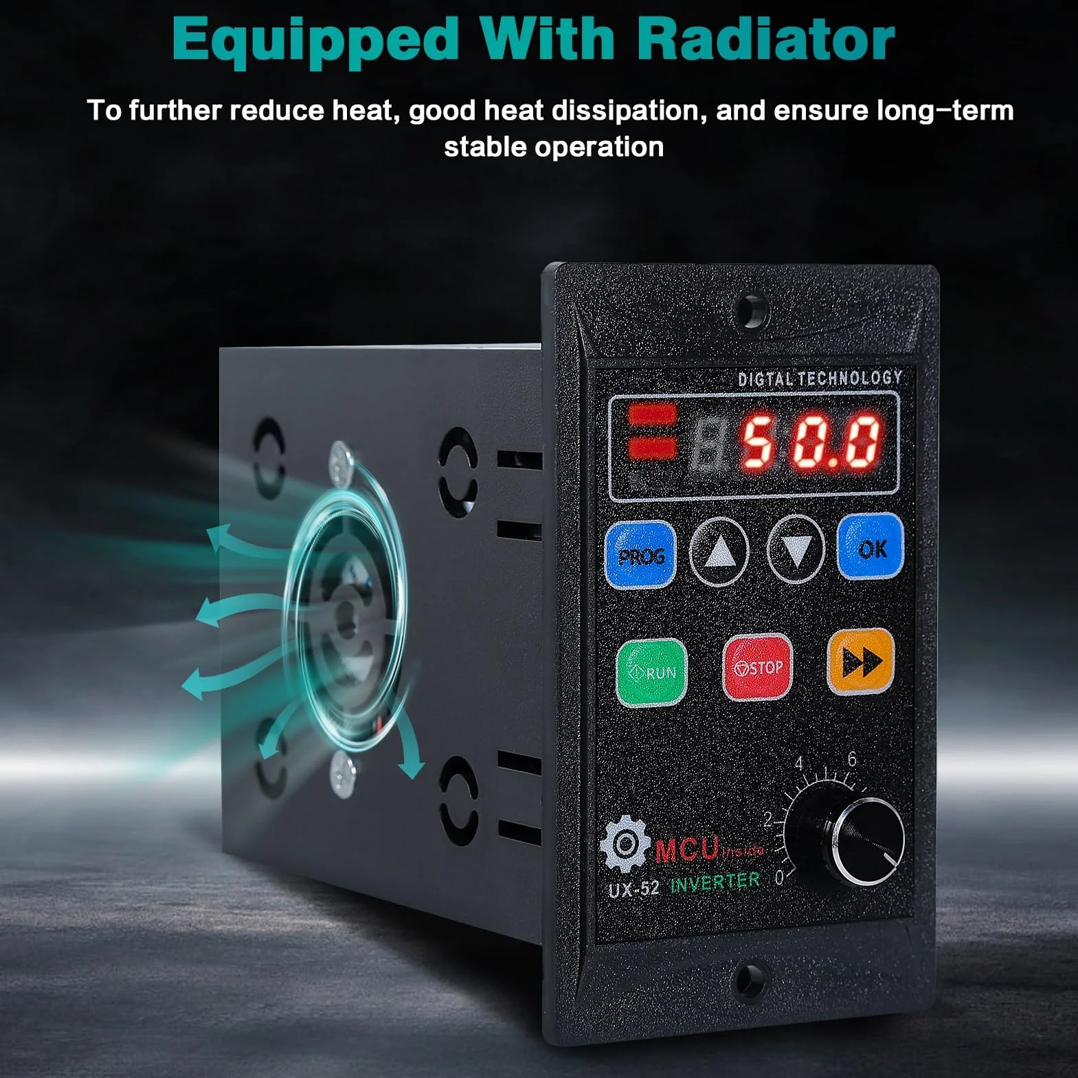 Jadeshay Variador de Frecuencia Monofasico,750W Convertidor de Frecuencia VFD Entrada Monofásica 220V a Salida Trifásica 220V Control de Velocidad del Motor Variable para Bomba de Agua y Transportador