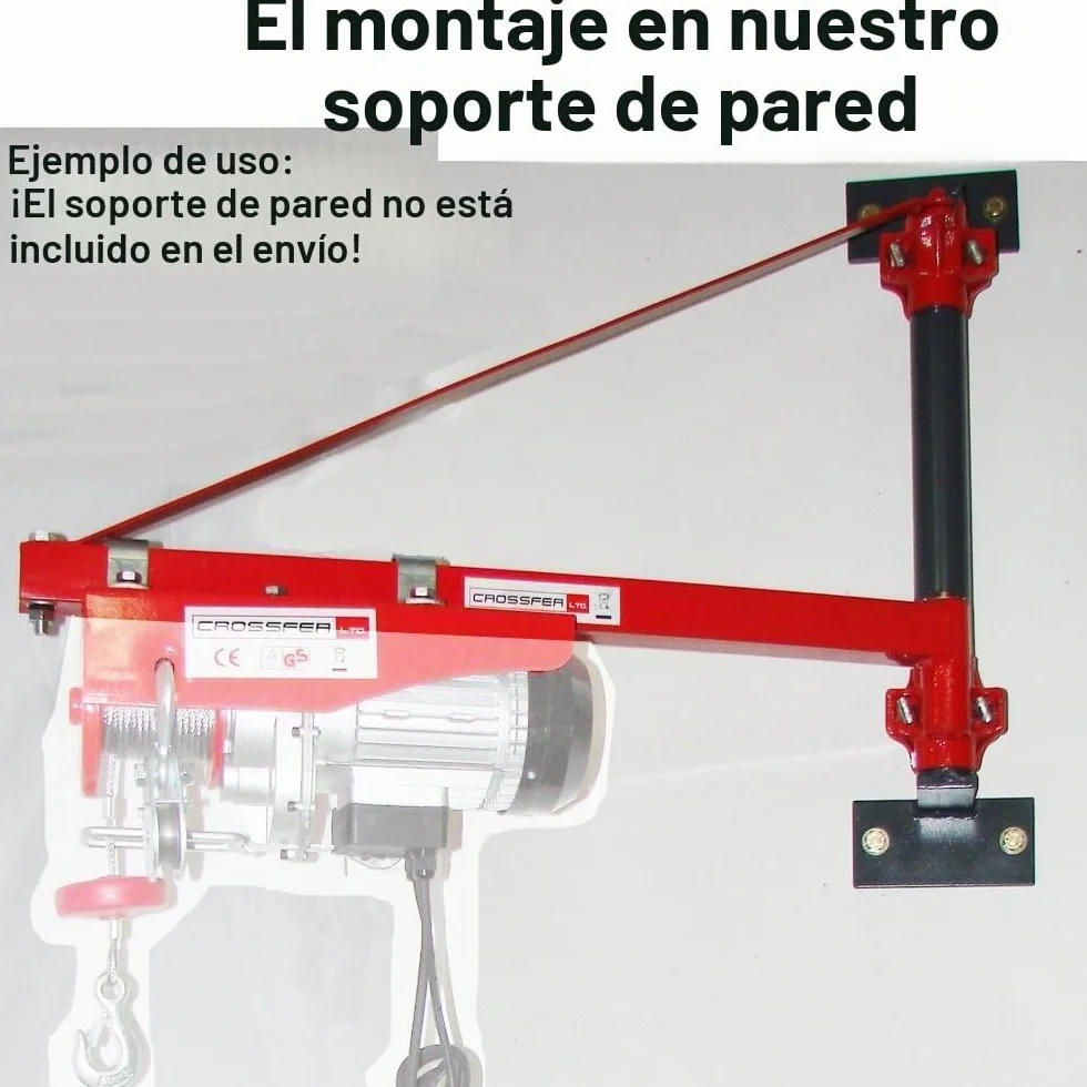 Brazo giratorio KST600 para cabrestantes/brazo de grúa máx. 600kg de carga, 75cm de alcance para polipastos/brazo de carga para elevadores
