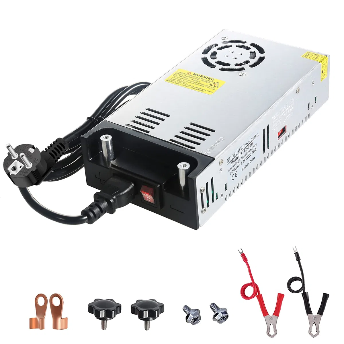 DC 12V 50A 600W Fuente de alimentación transformador 110/220V CA a CC 12V 600W Fuente Alimentación para LDE lámpara Motor Bomba CCTV Cámara de Seguridad Car Stereo Impresora 3D y Más 12V Dispositivo