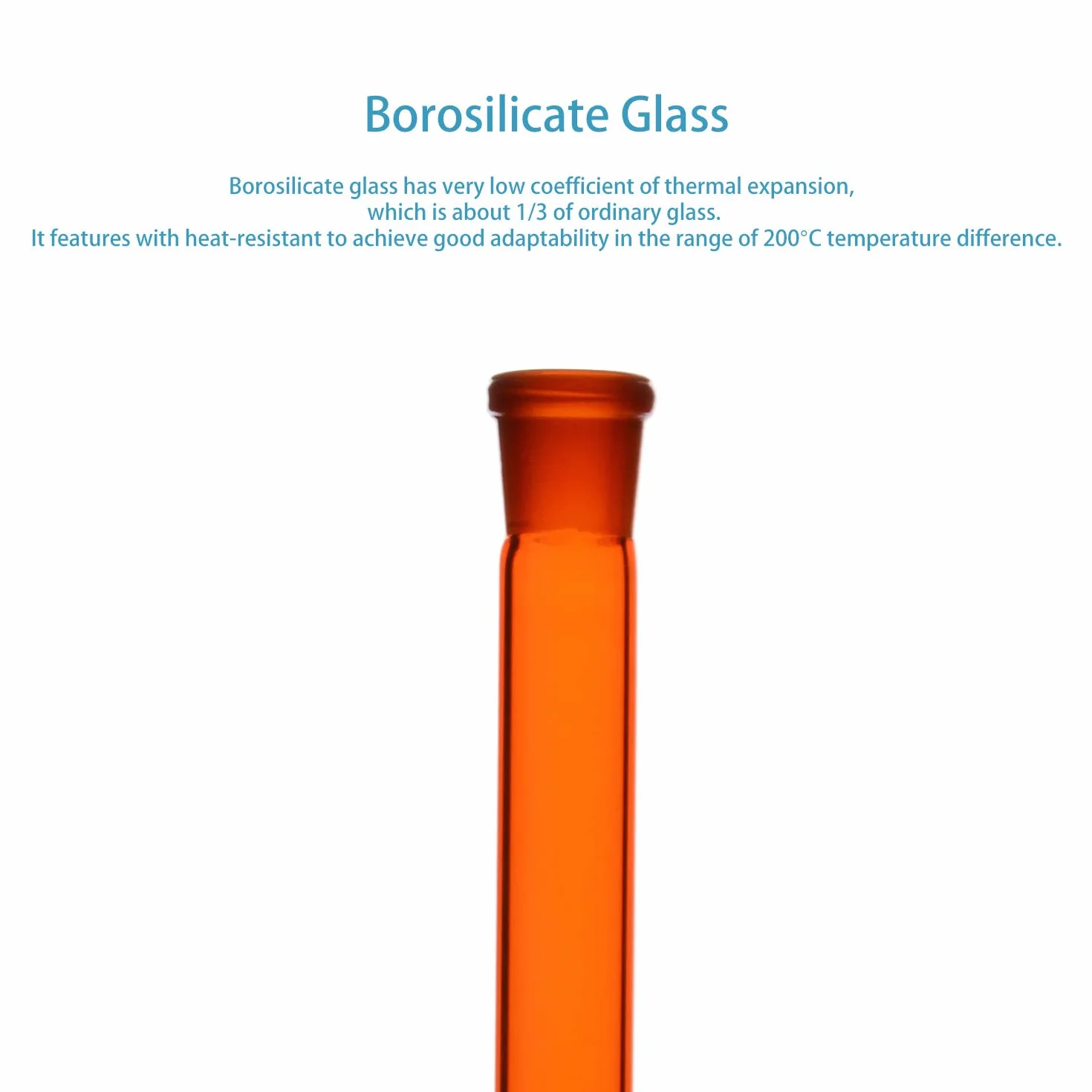 Matraz Volumétrico de Vidrio Clase A 100 ml, Borosilicato Ámbar con Tapón de Vidrio, Tolerancia ±0.10 ml