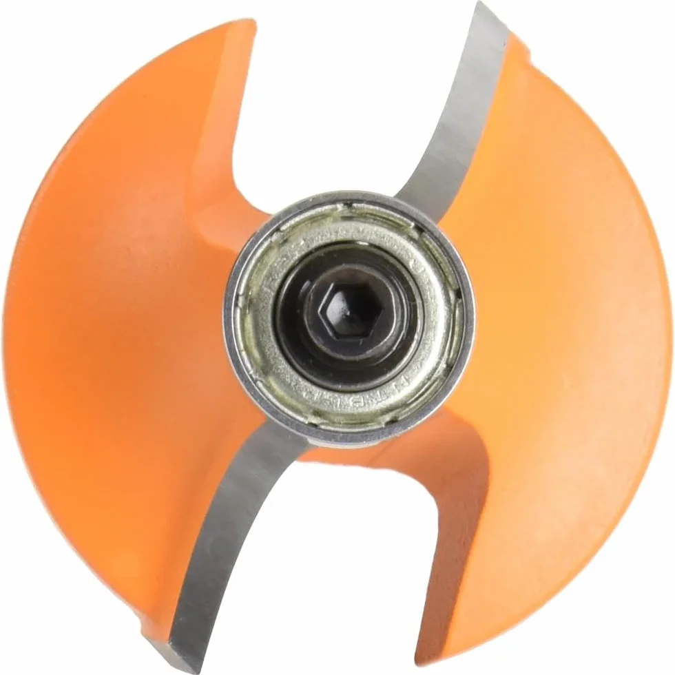 CMT ORANGE TOOLS 938.380.11 Fresa r.concavo con rodam. hm s 8 d 38.1 r 12.7, 5 V, Grigio/Arancio