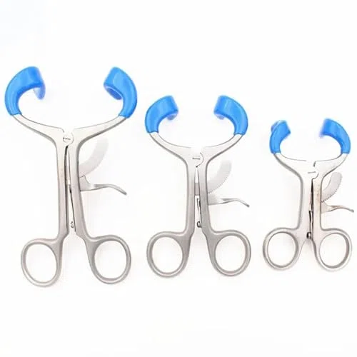 Abridor de boca reutilizable de acero inoxidable – Juego de 3 retractores dentales para mejillas y labios para cuidado bucal y procedimientos dentales