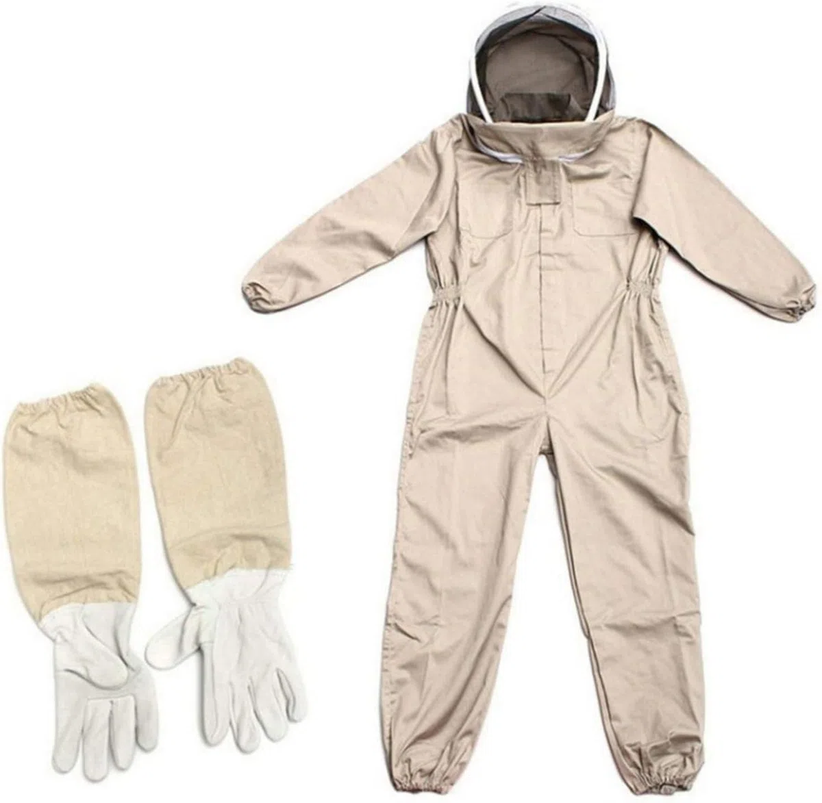 Mono de Apicultor Profesional - Traje Protector Completo para Apicultura, Ventilado con Elástico y Guantes de Piel