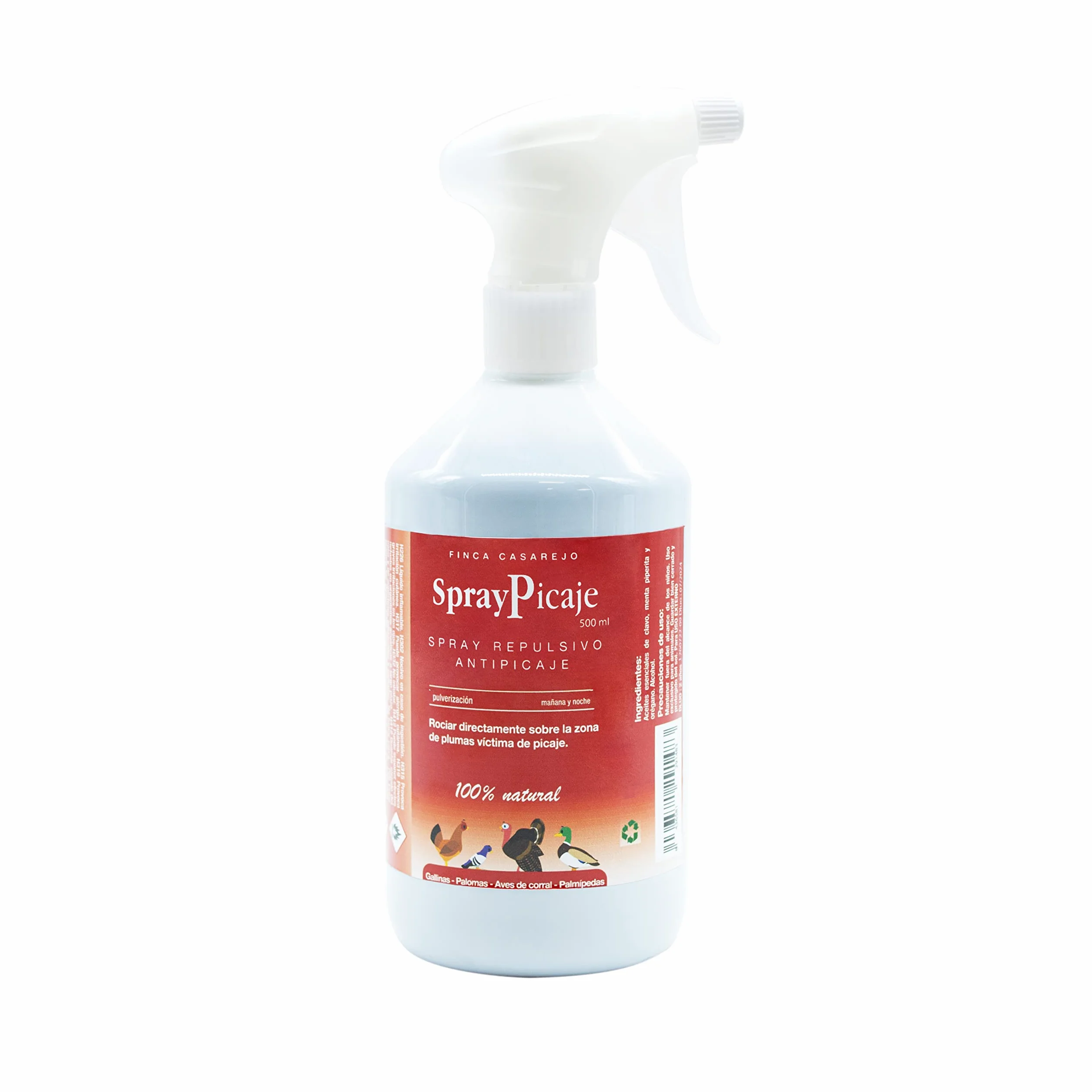 FINCA CASAREJO SprayPicaje 500 ml Spray contra el Picaje en Aves de Corral 100% Natural