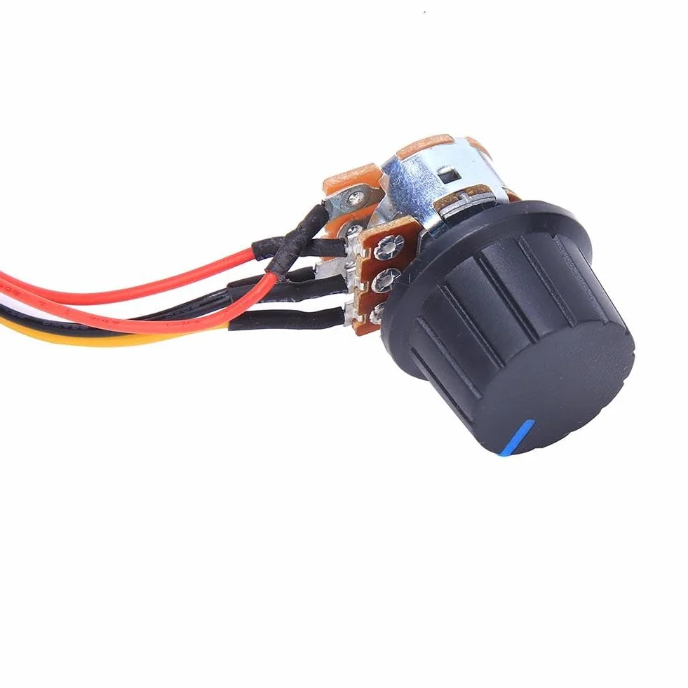 Jadeshay Regulador de Velocidad PWM 10-50V 100A 3000W Controlador de Velocidad del Motor CC 12V 24V 36V 48V Ajustable con Reversible Interruptor de Control y Potenciómetro y Disipación del Calor