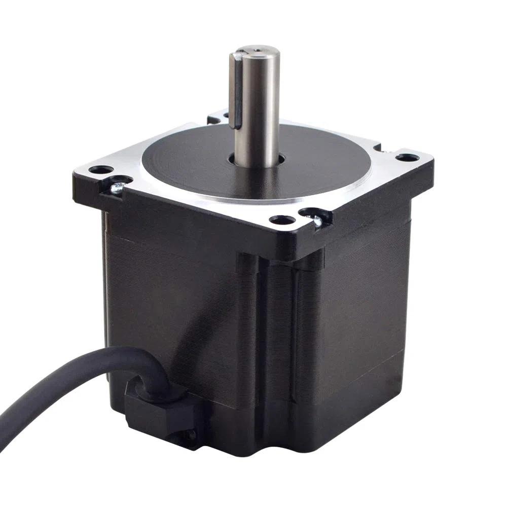 Stepperonline - Motor paso a paso Nema 34 de 4,8 Nm (679,87 oz.in), 6,0 A, eje con ranura de llave de 14 mm con cable de 1 m