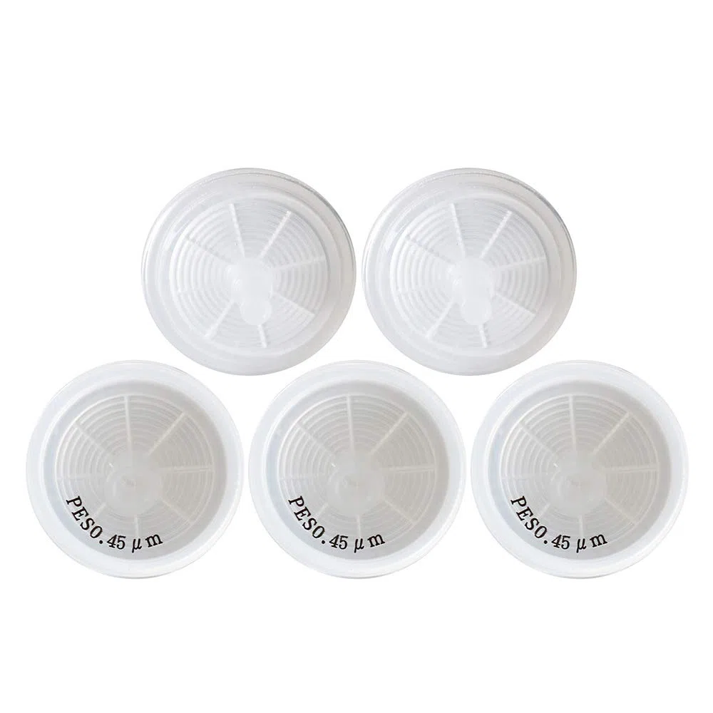 Filtros de jeringa PES Membrana no esterilizada Diámetro 25 mm Tamaño de poro 0,45 μm para filtros de laboratorio [CAJA DE 100 piezas] por Allpure Biotechnology (PES-25mm-0,45μm)