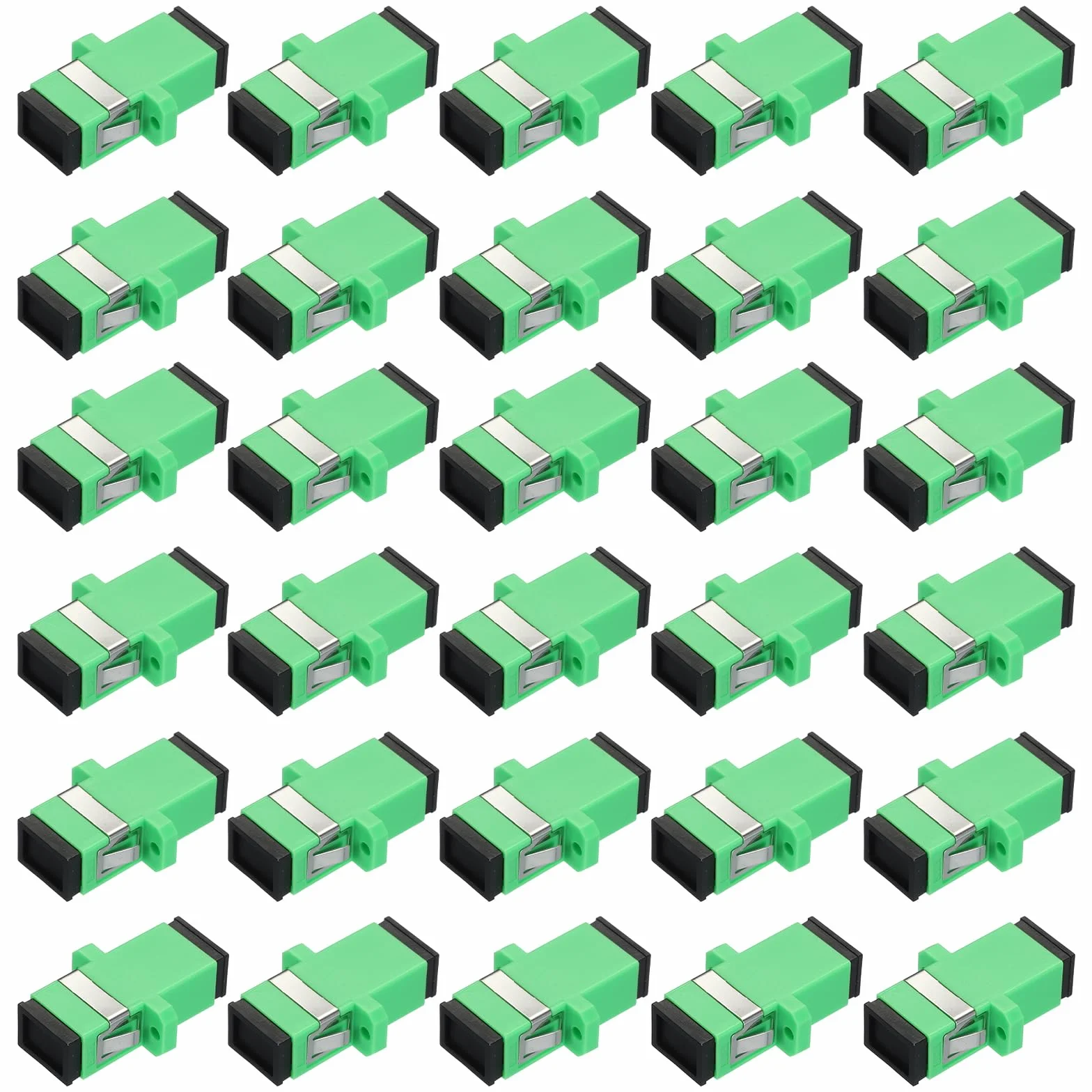 QUARKZMAN Fibra Óptico Acoplador SC-SC/APC, Único Modo Adaptador Simple, 100uds