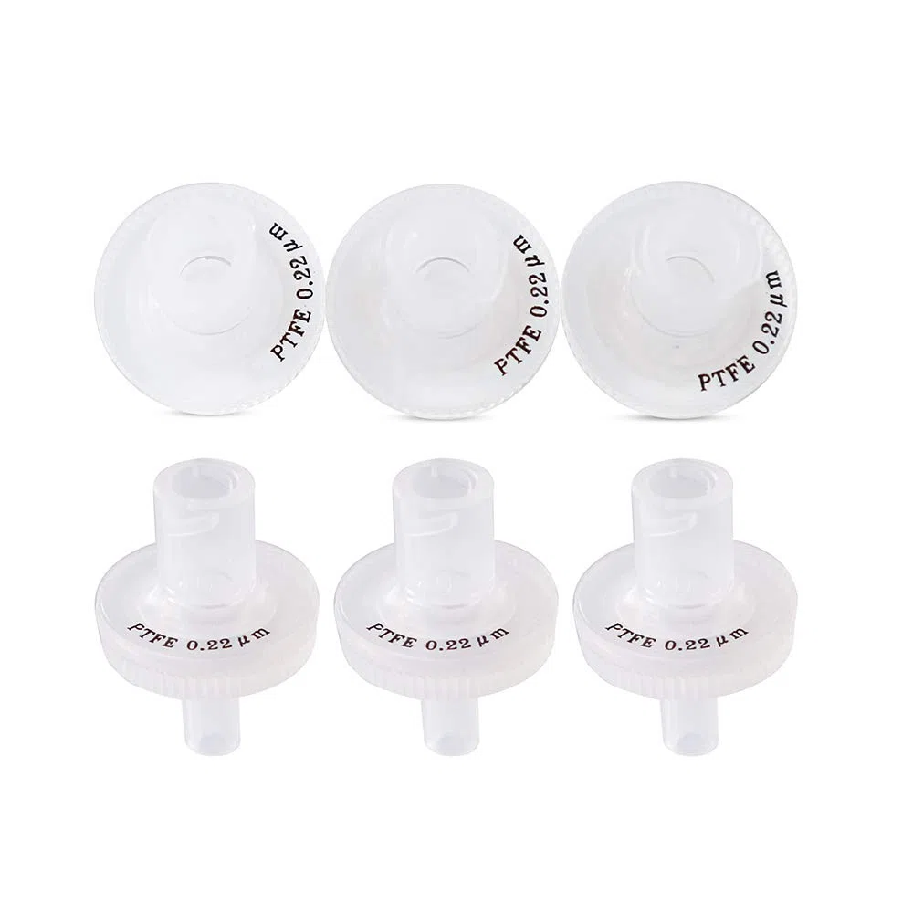 Biotechnology Filtros de jeringa de PTFE hidrofóbicos de 13 mm de diámetro 0,22 μm de tamaño de poro para filtración industrial [caja de 100 piezas] (PTFE-13 mm-0,22 μm)