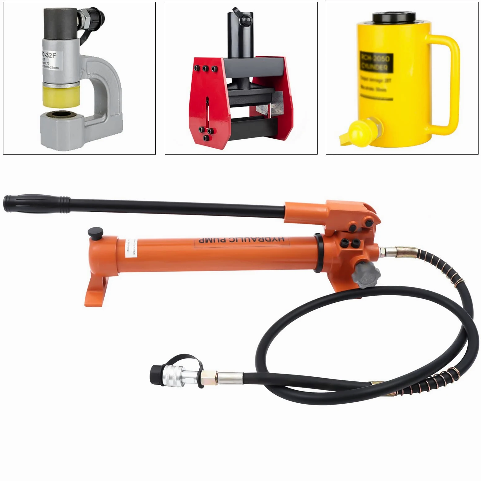 Cilindro hidráulico de 20T con bomba CP-700, gato hidráulico mini, gato hidráulico multifuncional, prensa de taller, gato de varios niveles, portátil, elevador industrial para maquinaria y