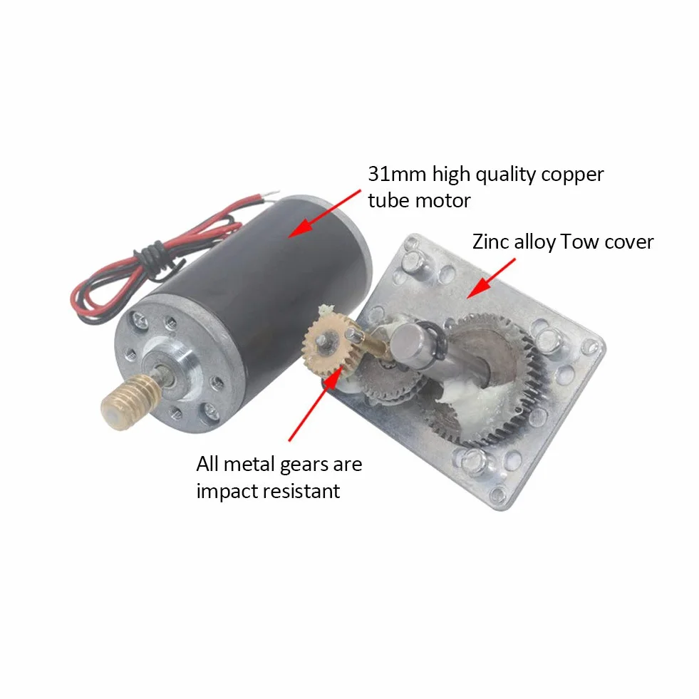 Motor de Engranaje Helicoidal Reversible 24V CC 10 RPM Eje 8mm Turbo Reductor