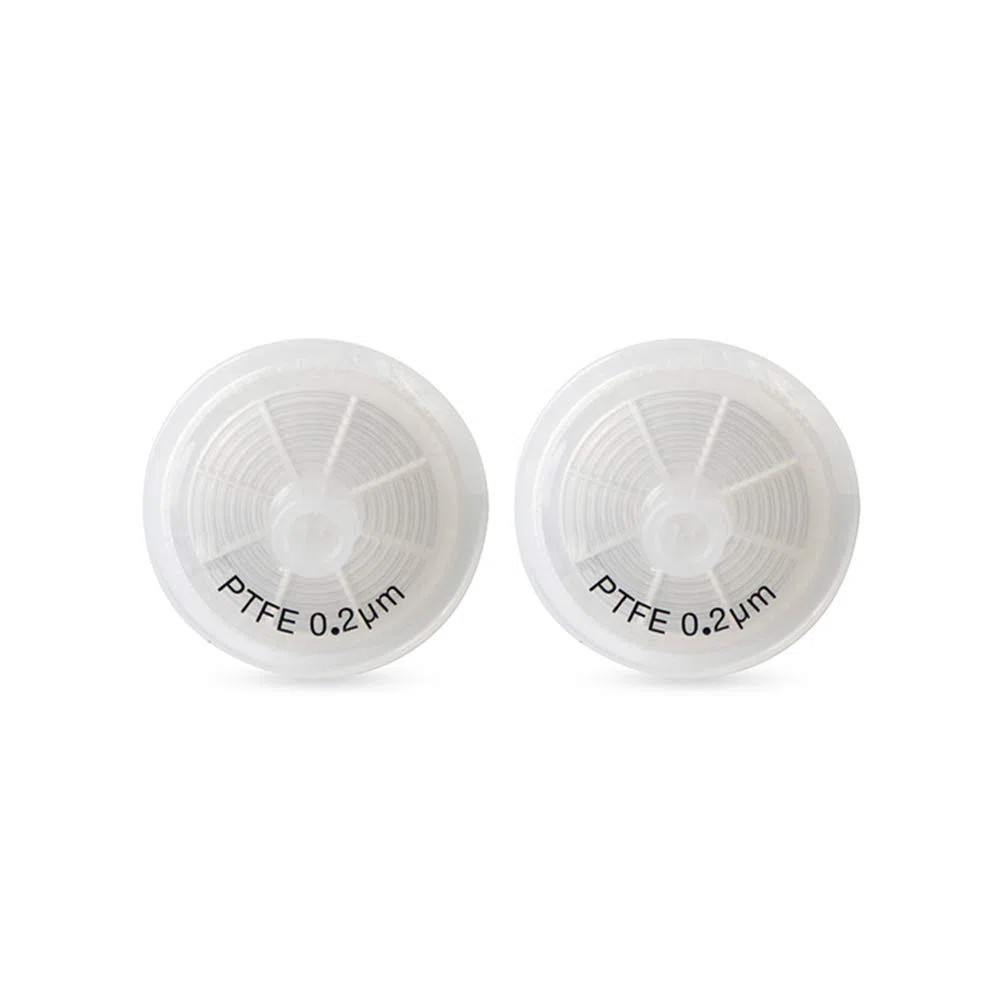 Biotechnology Filtros de jeringa de PTFE hidrofóbicos de 25 mm de diámetro 0,22 μm de tamaño de poro para filtros de laboratorio [caja de 100 piezas]
