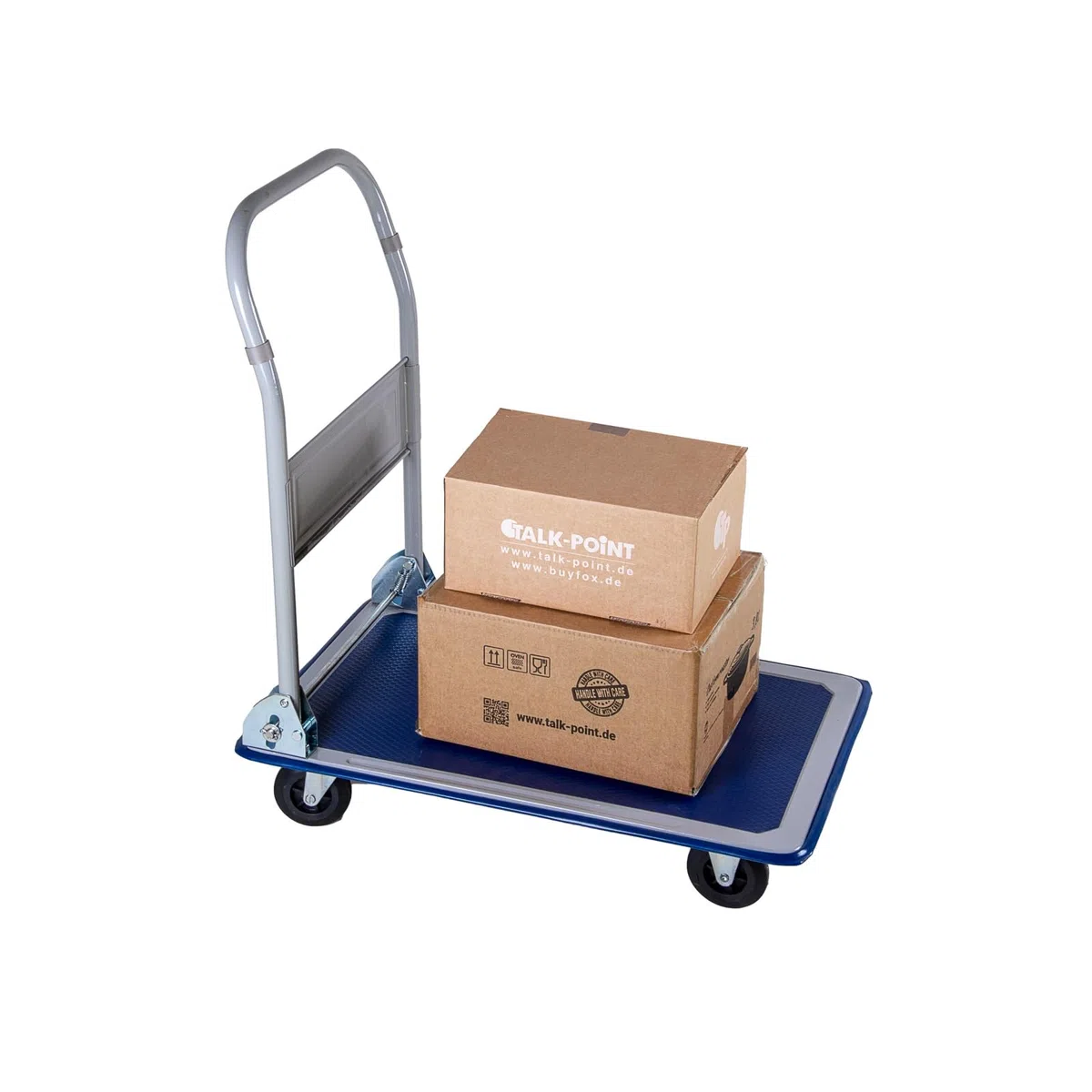 Carro de plataforma plegable con capacidad de carga de 150 kg | carro de transporte con placas | neumáticos de goma antideslizante, ruedas giratorias, bordes de goma, ayuda de transporte para mudanzas