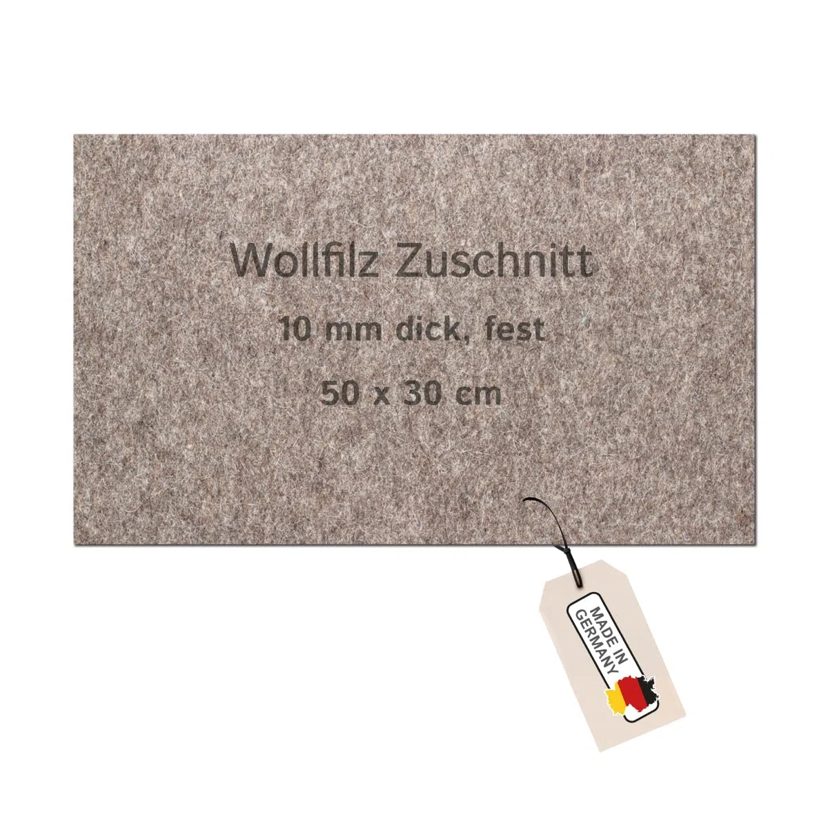 The Felt Store - Cortes de Fieltro (Industrial/de Lana), Densidad Media, 50 x 30 cm, 10 mm Grosor, Color: Gris Mezclado