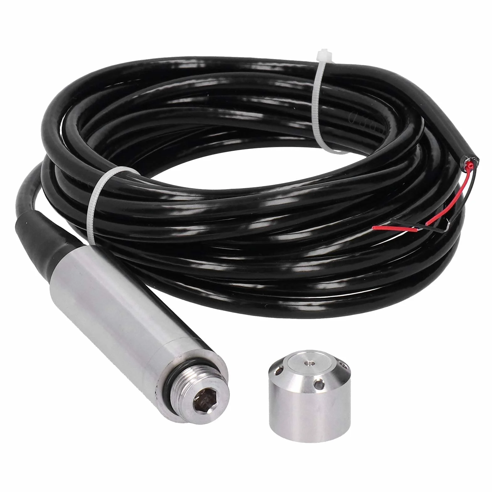 Transmisor de Nivel de Líquido Modelo YB‑2J‑F con Cable de 5 m, Sensor Detector de Nivel de Agua 0-9 m, 12-32VDC 4-20mA (Los 0-9m)