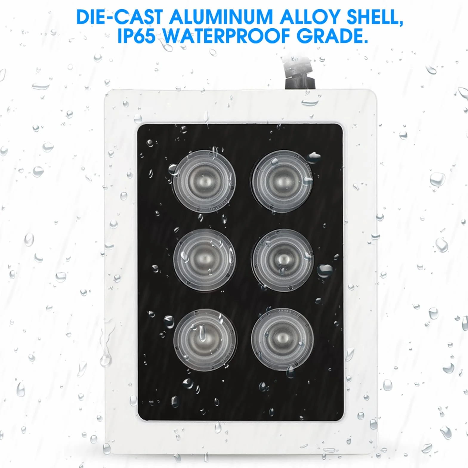 Tyenaza DC12V 6W Luz de Relleno Infrarroja IP66 Impermeable para Cámara de Seguridad