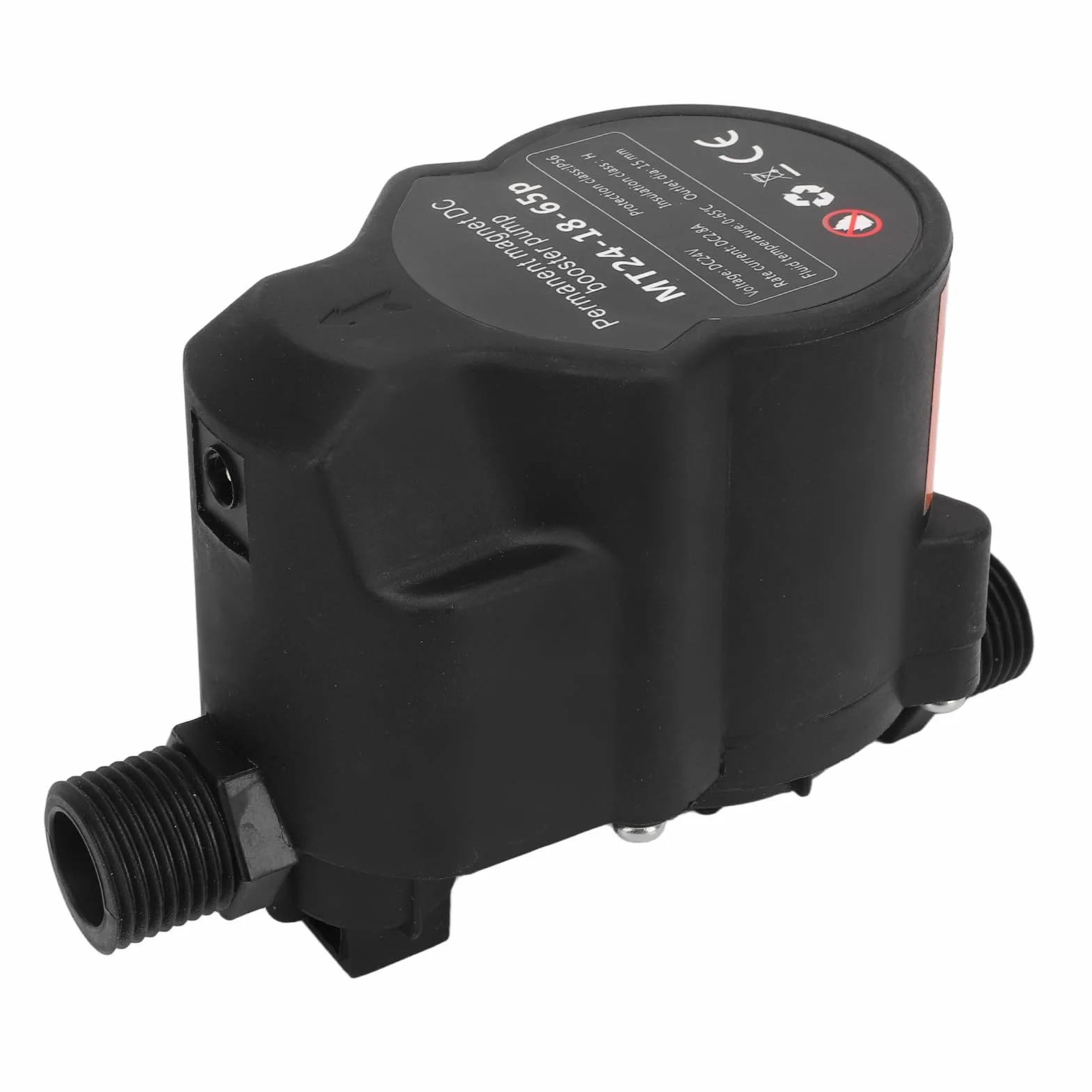 Bomba de Refuerzo de Presión de Agua Wakects, Automática, Silenciosa, Compatible con Calentadores de Agua, Negro, 24V, 15L/min, 18m, UE