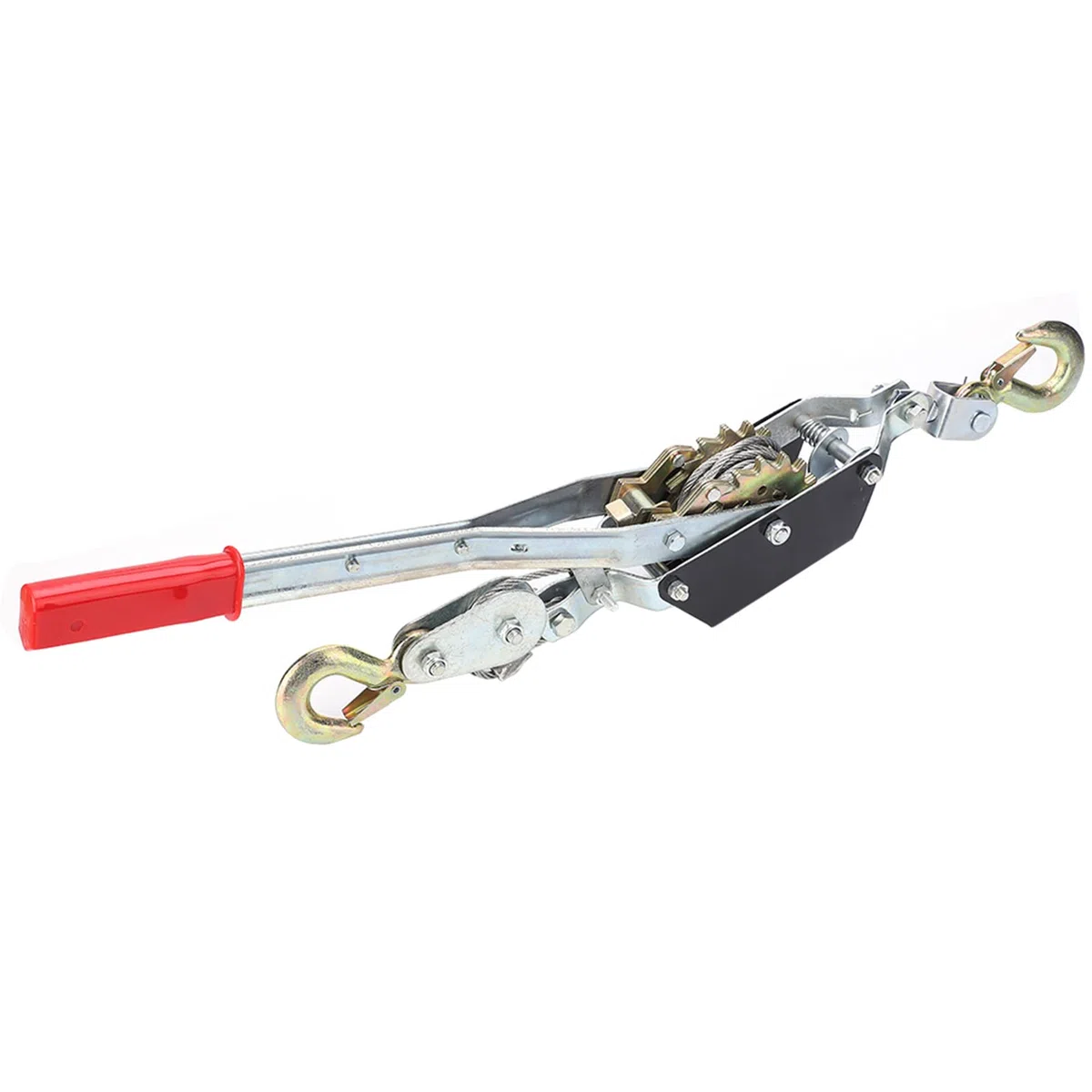Extractor de Cable de Alimentación, Engranajes Dobles, Servicio Pesado, 2 Toneladas, con 2 Ganchos, Elevación Automotriz