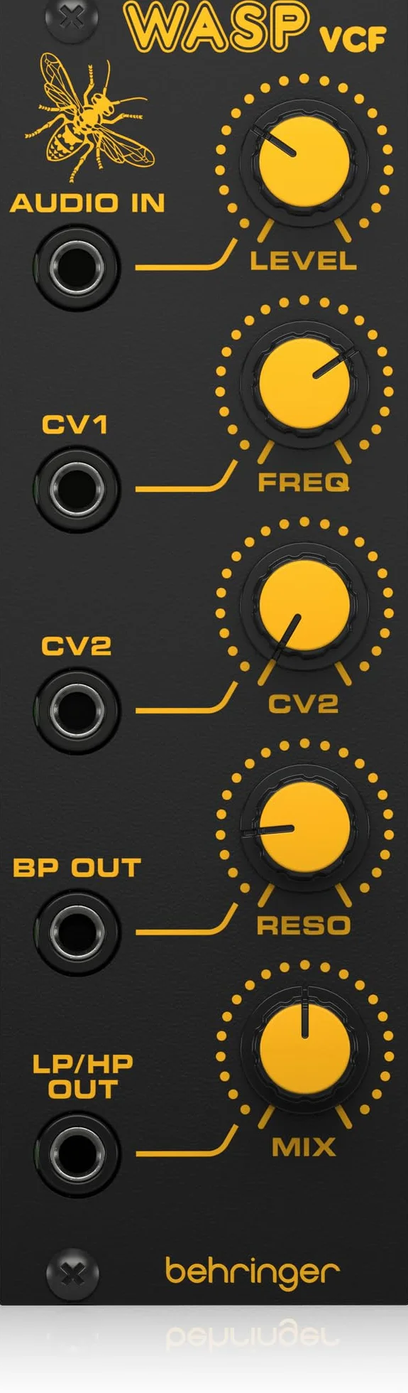 Behringer WASP VCF Módulo de Filtro Multimodo para Eurorack, Legendaria Herramienta Analógica «Wasp Deluxe» de Diseño de Sonido para Sintetizadores y Producción Musical