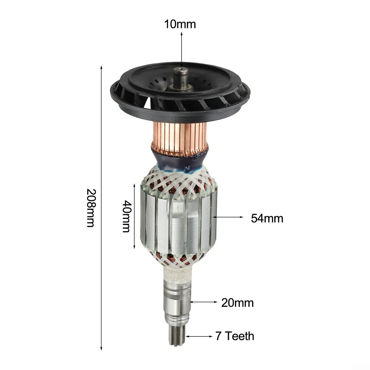 Para anclaje de ROTOR para Bosch GBH10DE 11223EVS GBH11DE GSH10C para piezas de servicio de martillo de demolición GSH11E