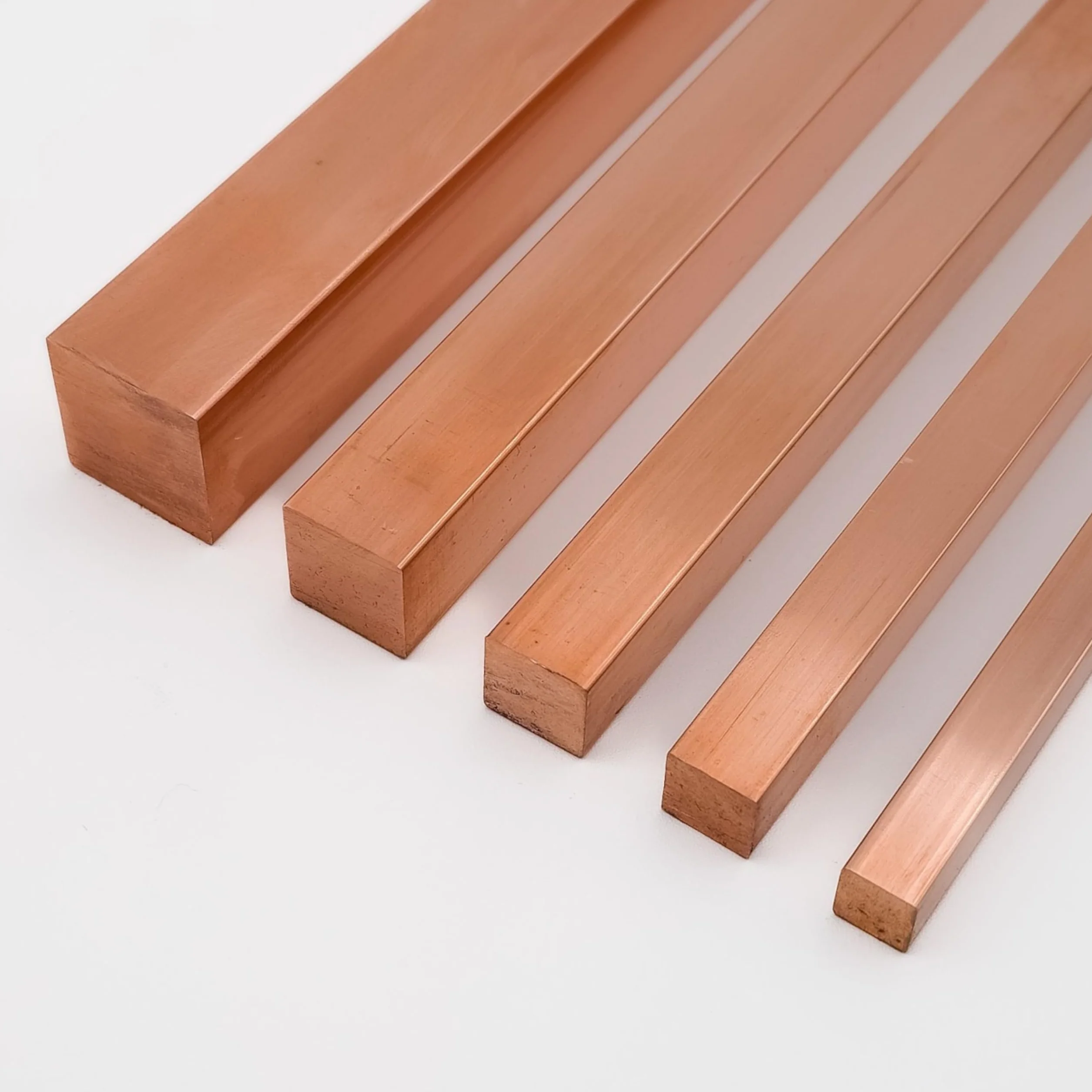 Barra de cobre Cu99,9 cuadrada, medidas de borde: 6-30mm, longitud 50-2000mm, material sólido, perfil de 4 lados, barra cuadrada, 4 lados, construcción de modelos, construcción (longitud: 1000 mm =