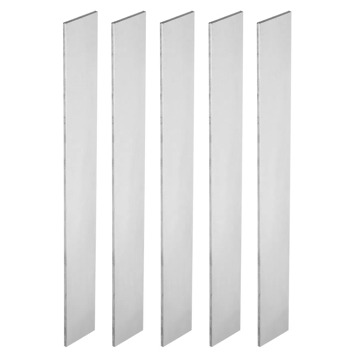 PATIKIL Barra Plana de Acero 1095, 5pcs, 305x38x4mm(L*An*G) Material para Fabricación de Cuchillos para Bricolaje en Blanco Hoja Metal, Profesional y Aficionado Uso, Plateado