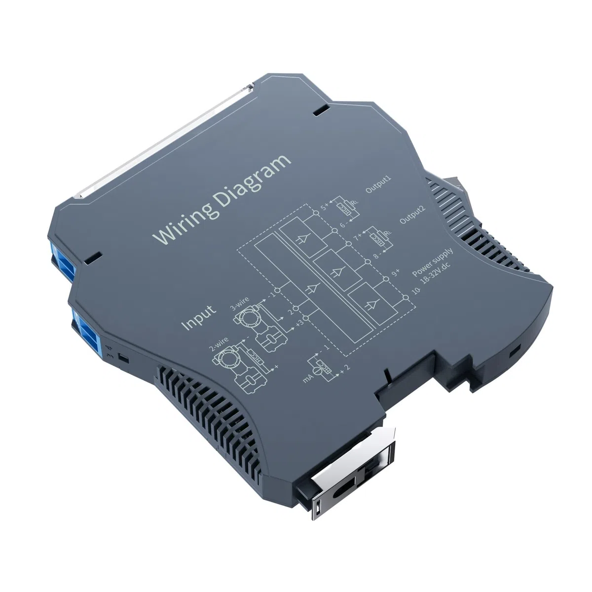 Aislador de señal DC24V 4-20mA 0-10V 0-5V Aislador de señal analógica RS485 1 in 1 out 1 in 2 out 2 in 1 out Convertidor aislador de señal DC (1 in 2 out,0-10V_Input 4-20MA)