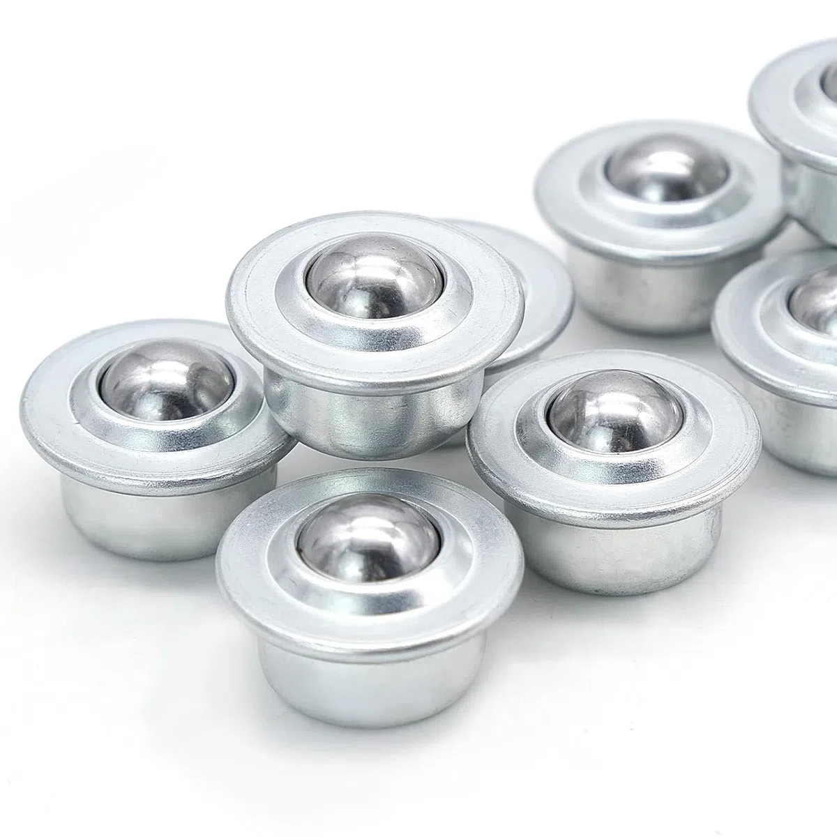 10 piezas Transferencia de bolas de acero inoxidable Ruedas de bolas universales Rodamiento Transportador Ruedas universales para muebles
