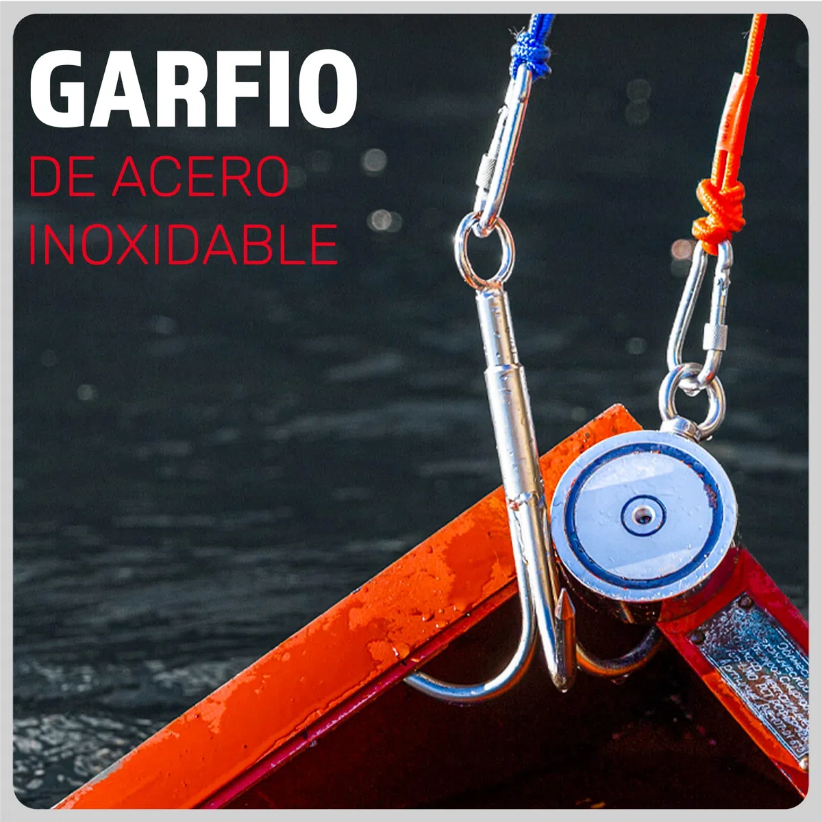 MAGFISHION Juego de Pesca Magnética - Fuerza de Atracción 700KG (2x 350KG) - Ø94mm - Imanes Neodimio Potentes con 2 Cuerdas, Gancho de Grapa y Guantes- Iman de Neodimio
